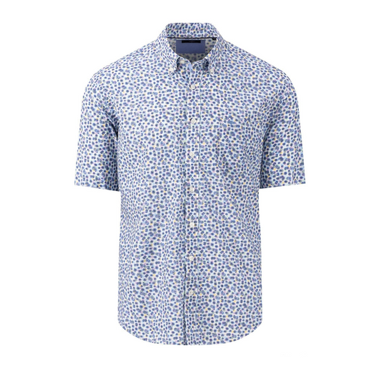 Fynch-Hatton Short Sleeve Print Shirt - Lavender