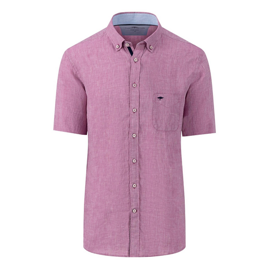 Fynch-Hatton Short Sleeve Linen Shirt - Lavender