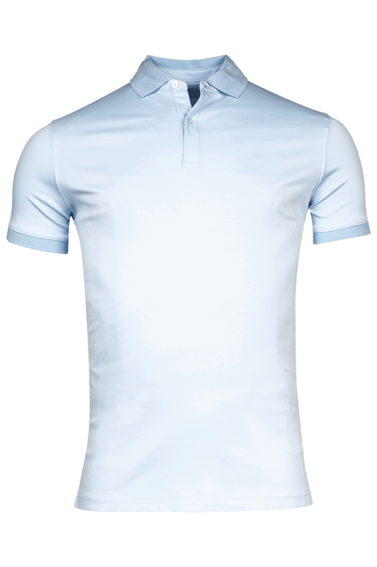 Thomas Maine Short Sleeve Polo Shirt - Light Blue