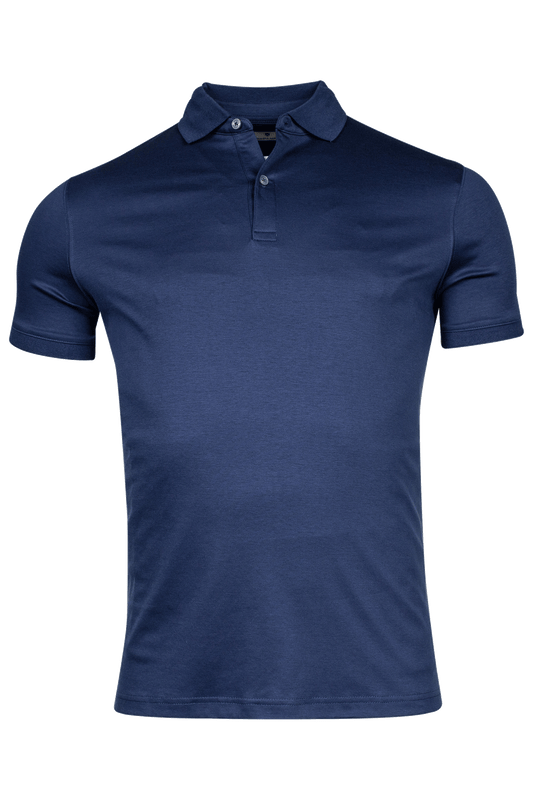 Thomas Maine Short Sleeve Polo Shirt - Dark Blue