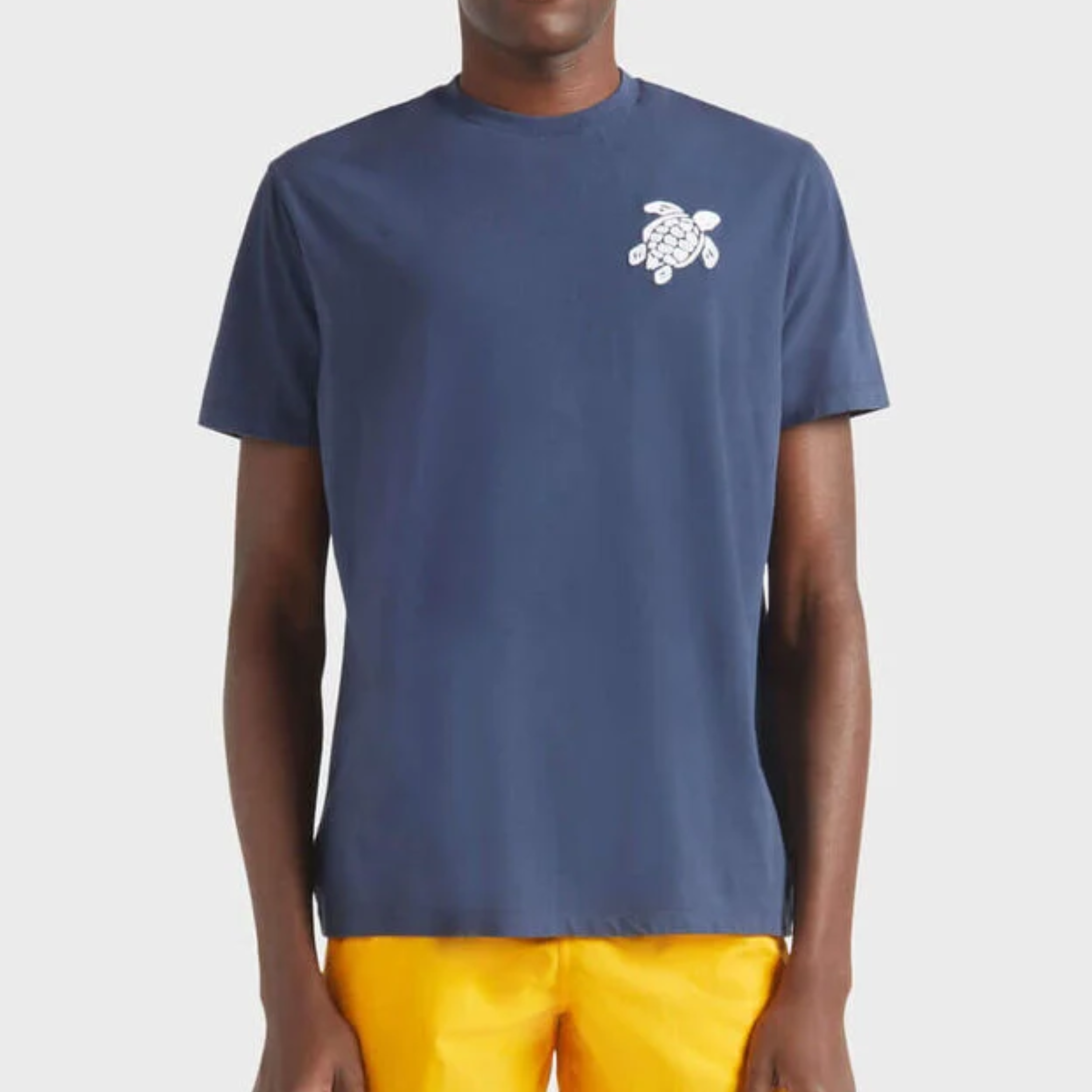Vilebrequin Cotton T Shirt With Embroidered Turtle - Navy