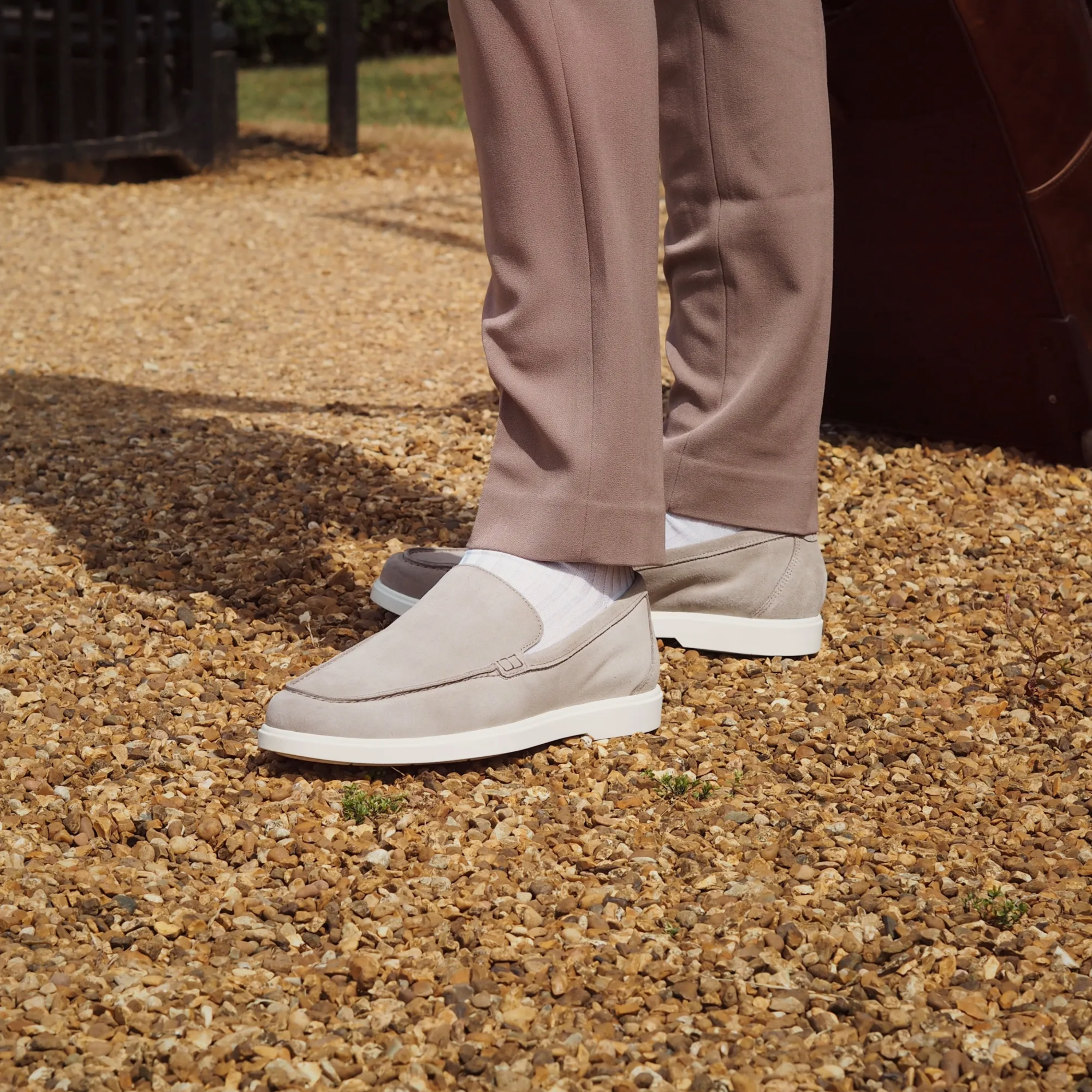 Loake Tuscany Suede Loafer - Stone