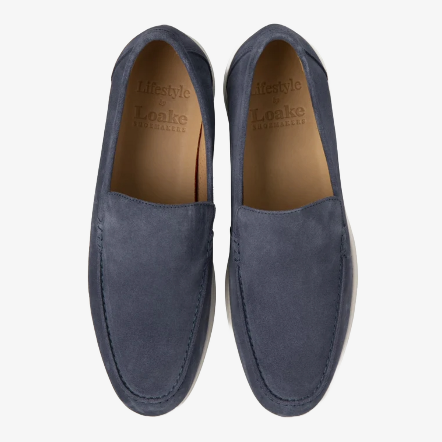 Loake Tuscany Suede Loafer - Denim Blue