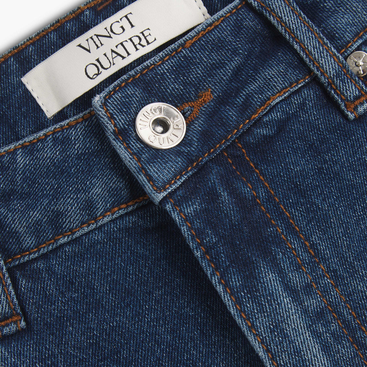 Vingt Quatre Craig Taper Fit Jeans - Mid Blue