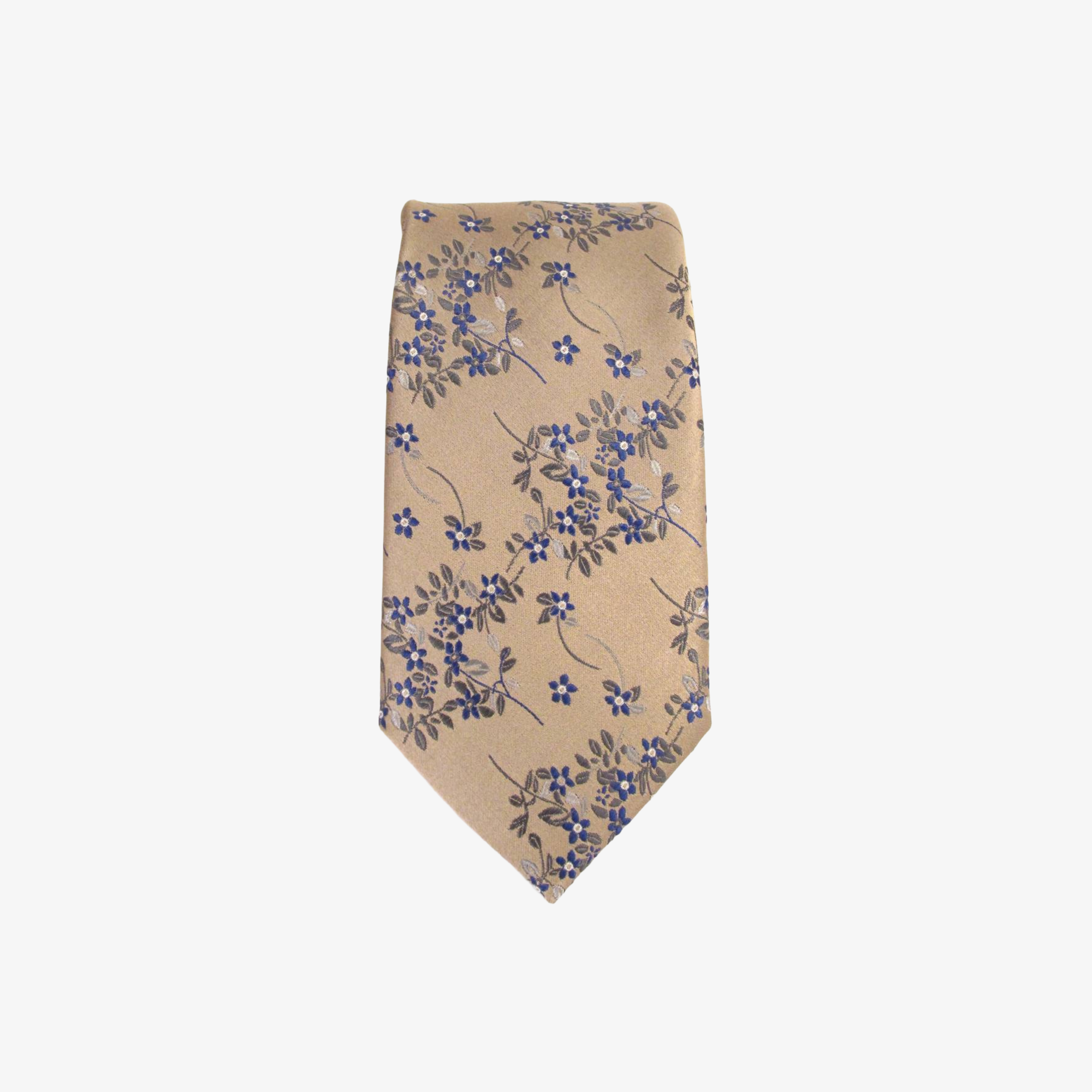 Van Buck Floral Branch Silk Tie - Bronze
