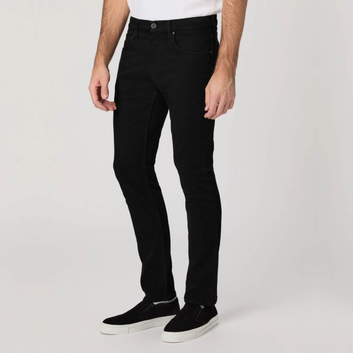 Paige Federal Slim Straight Jeans - Black Shadow