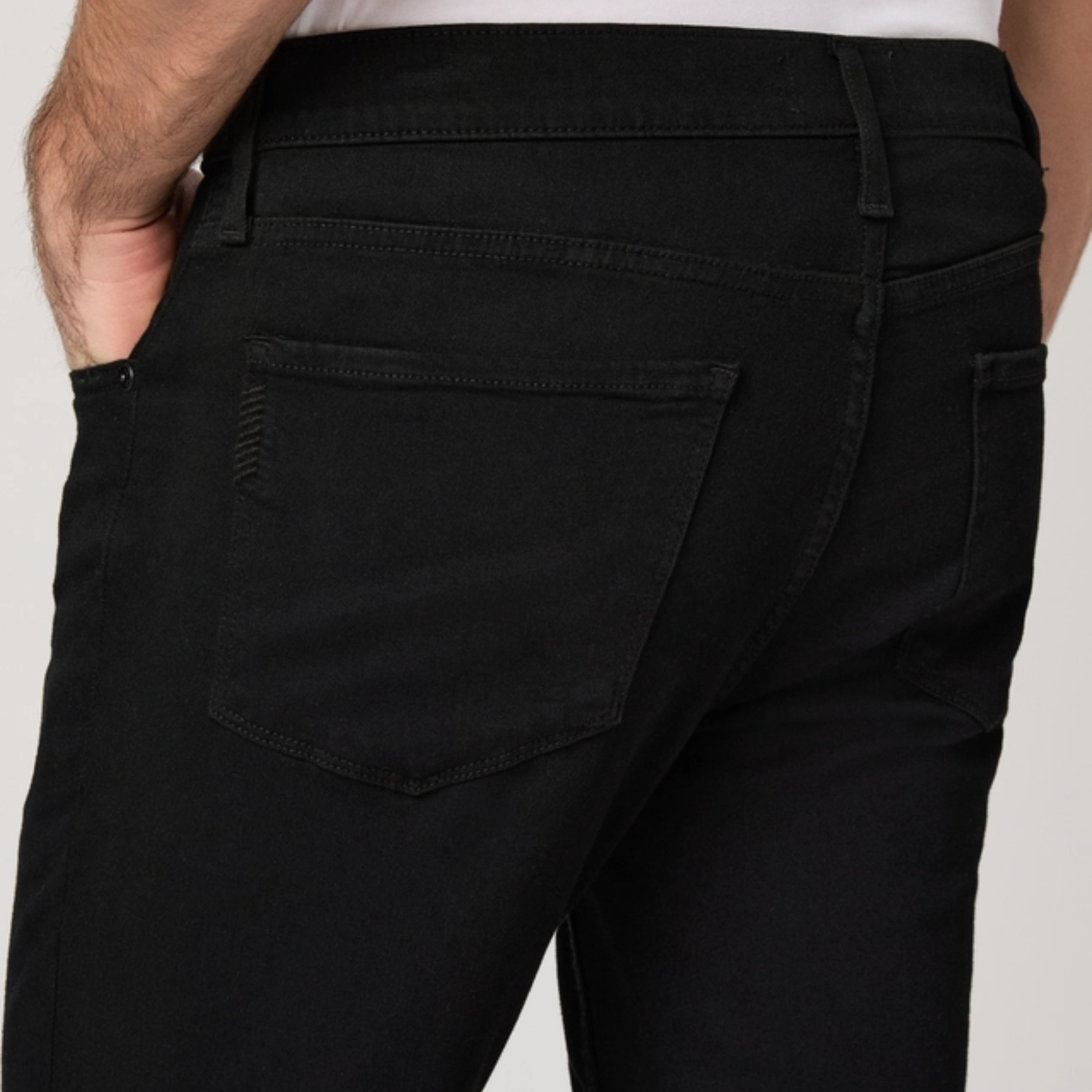 Paige Federal Slim Straight Jeans - Black Shadow