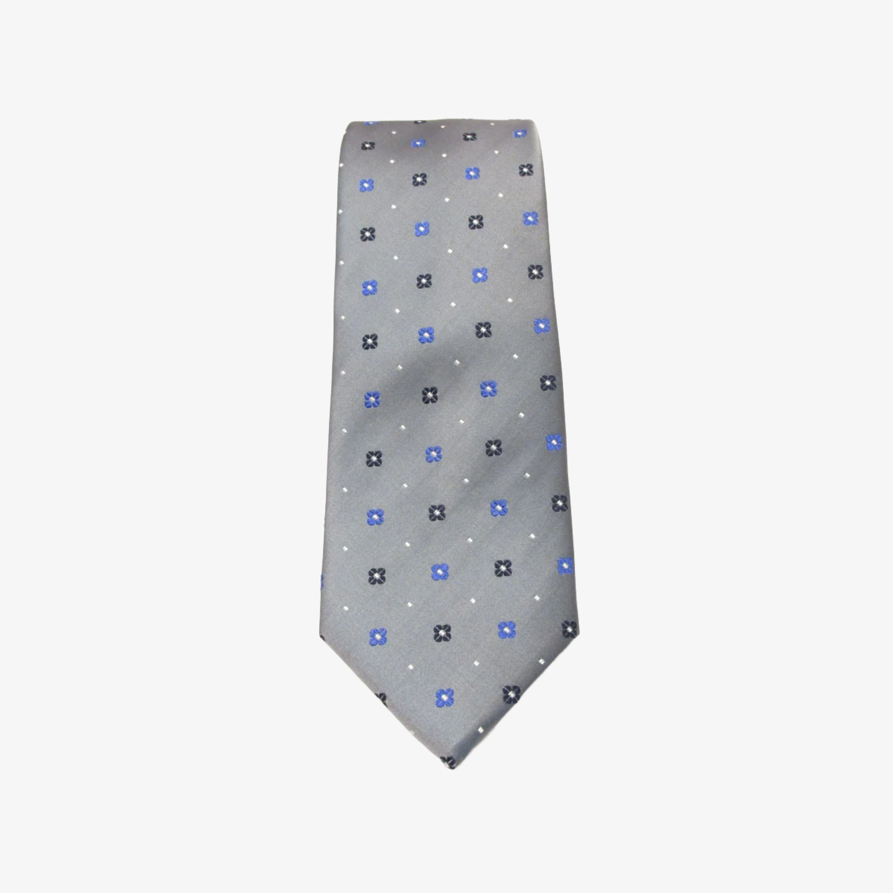 Van Buck Classic Medallion Silk Tie - Grey