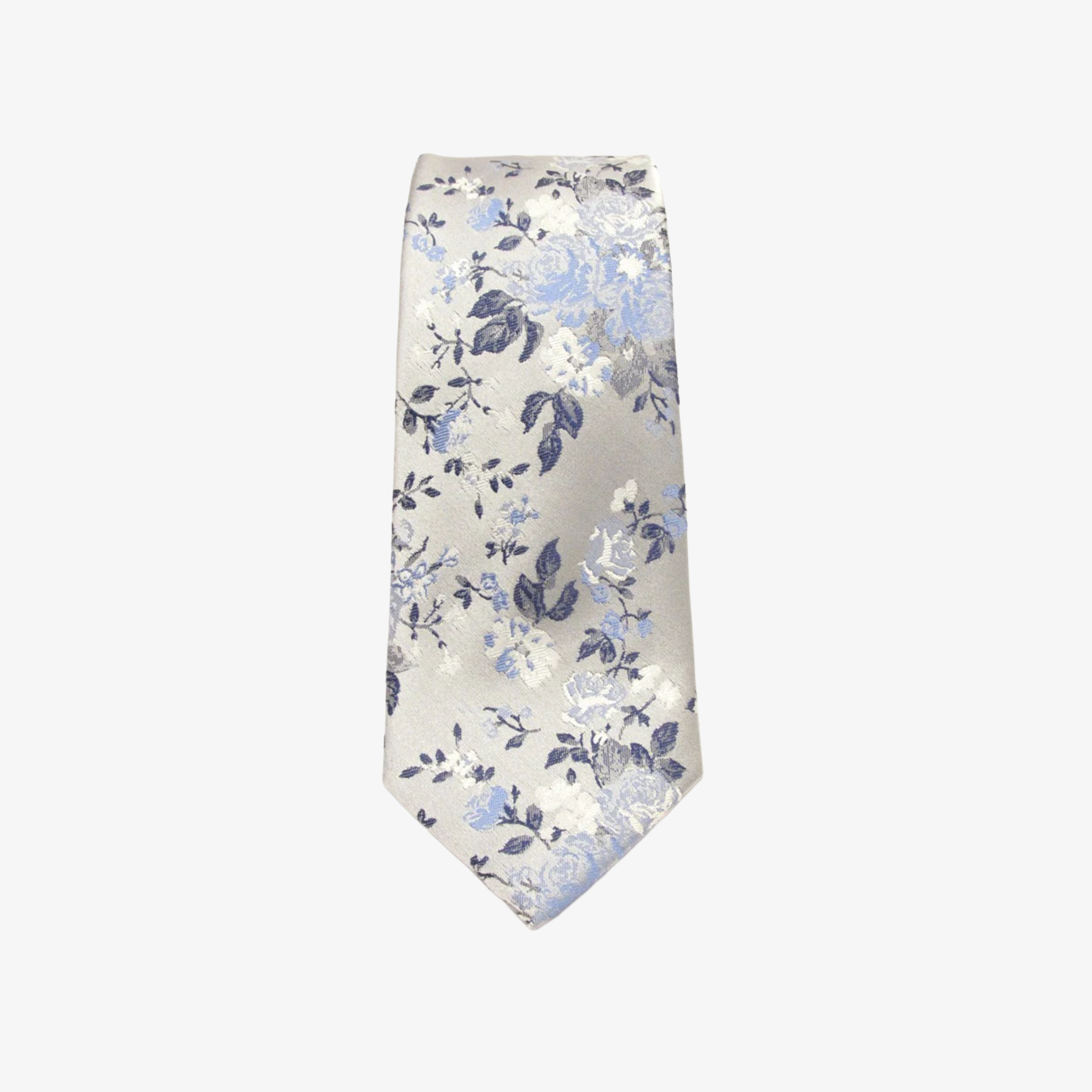 Van Buck Floral Silk Tie - Grey