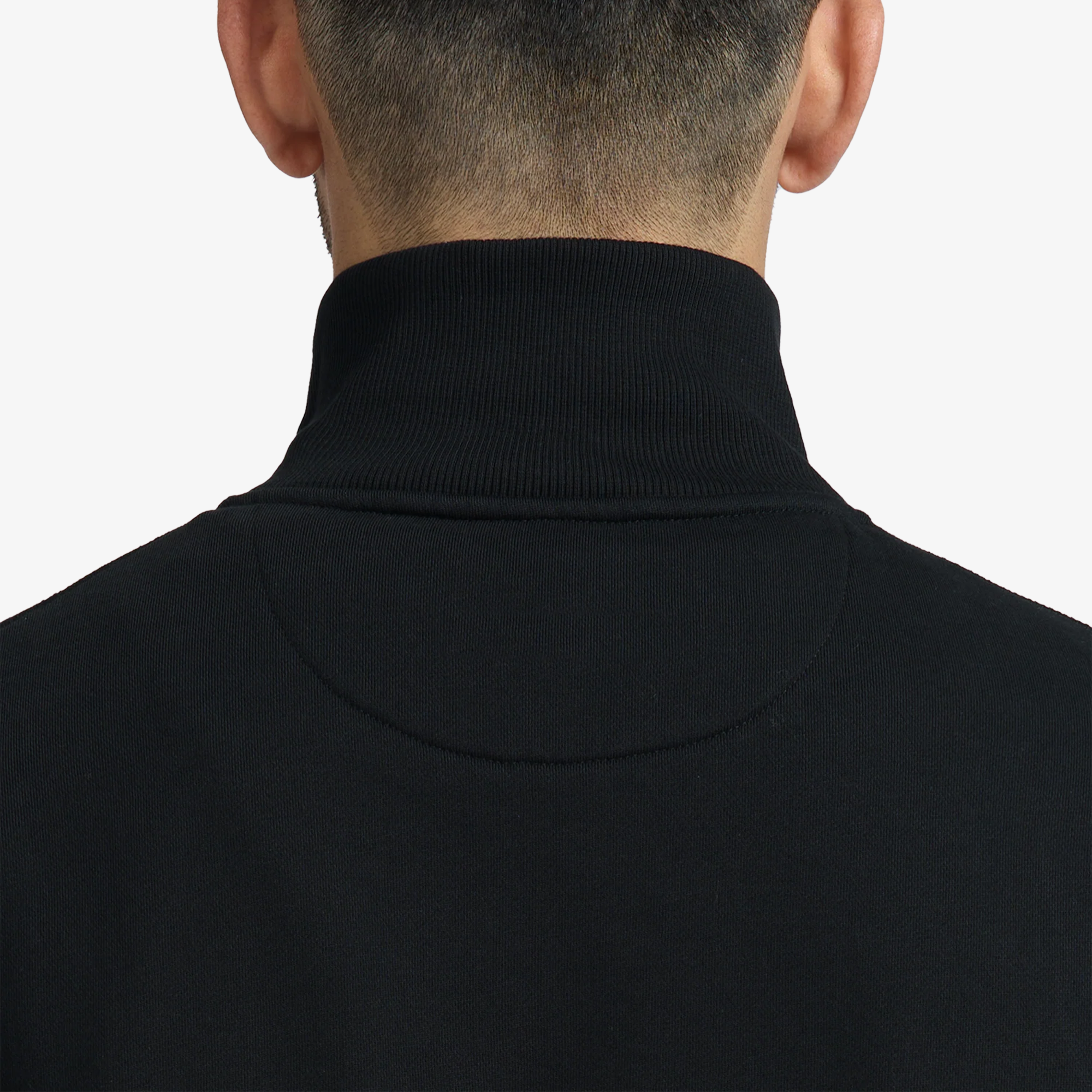 Sandbanks Badge Logo Quarter Zip Sweatshirt - Black