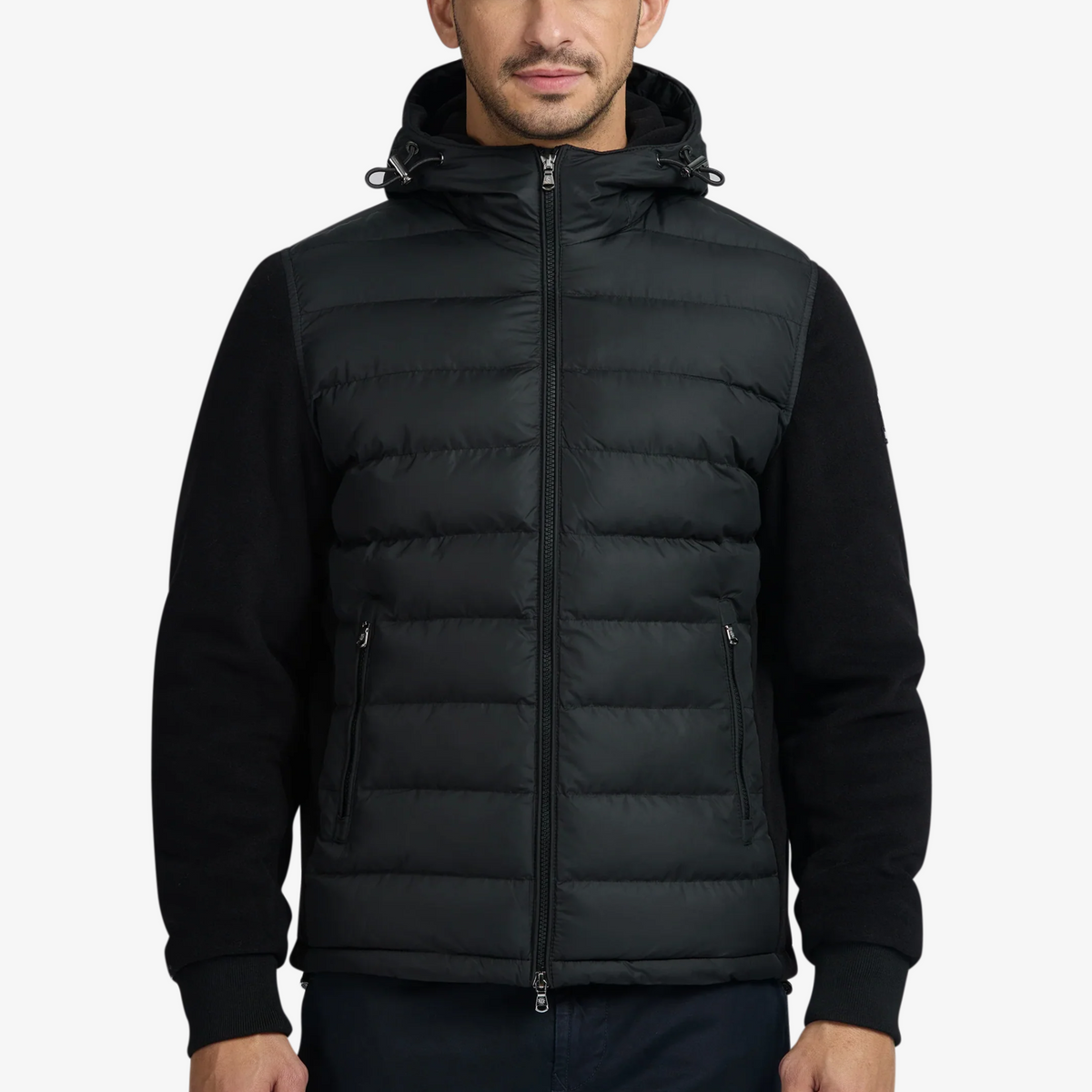 Sandbanks Outlander Hybrid Puffer Jacket - Black