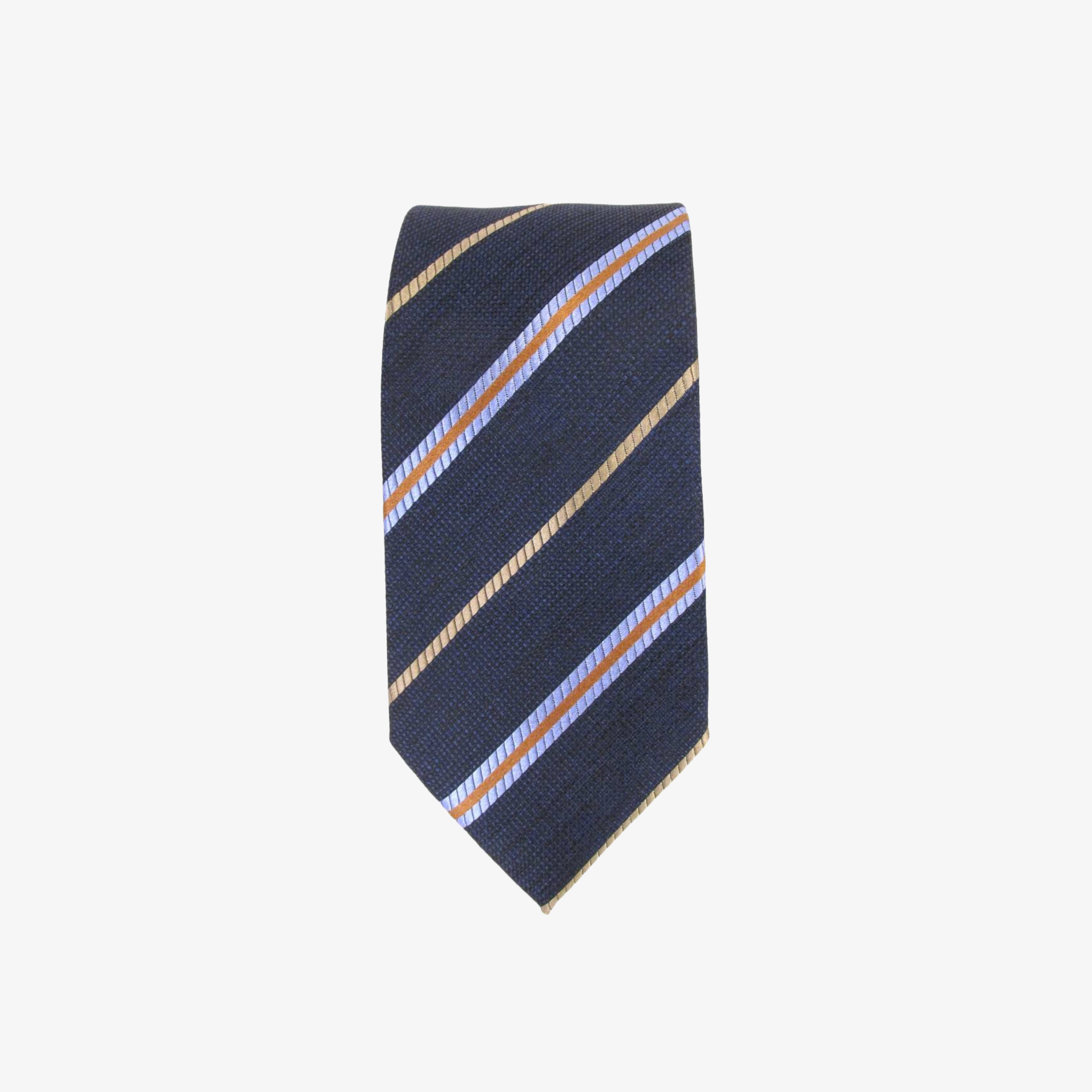 Van Buck Multi Stripe Silk Tie - Navy