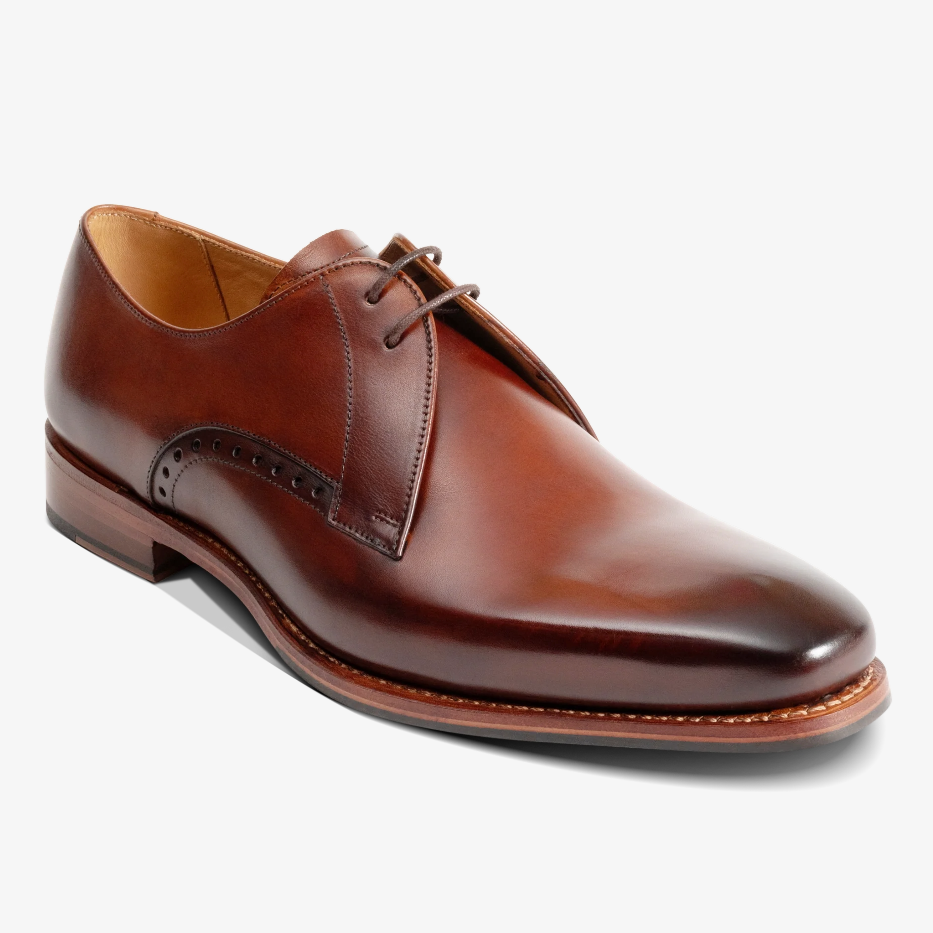 Barker Oscar Derby Hand Painted Shoes - Brown
