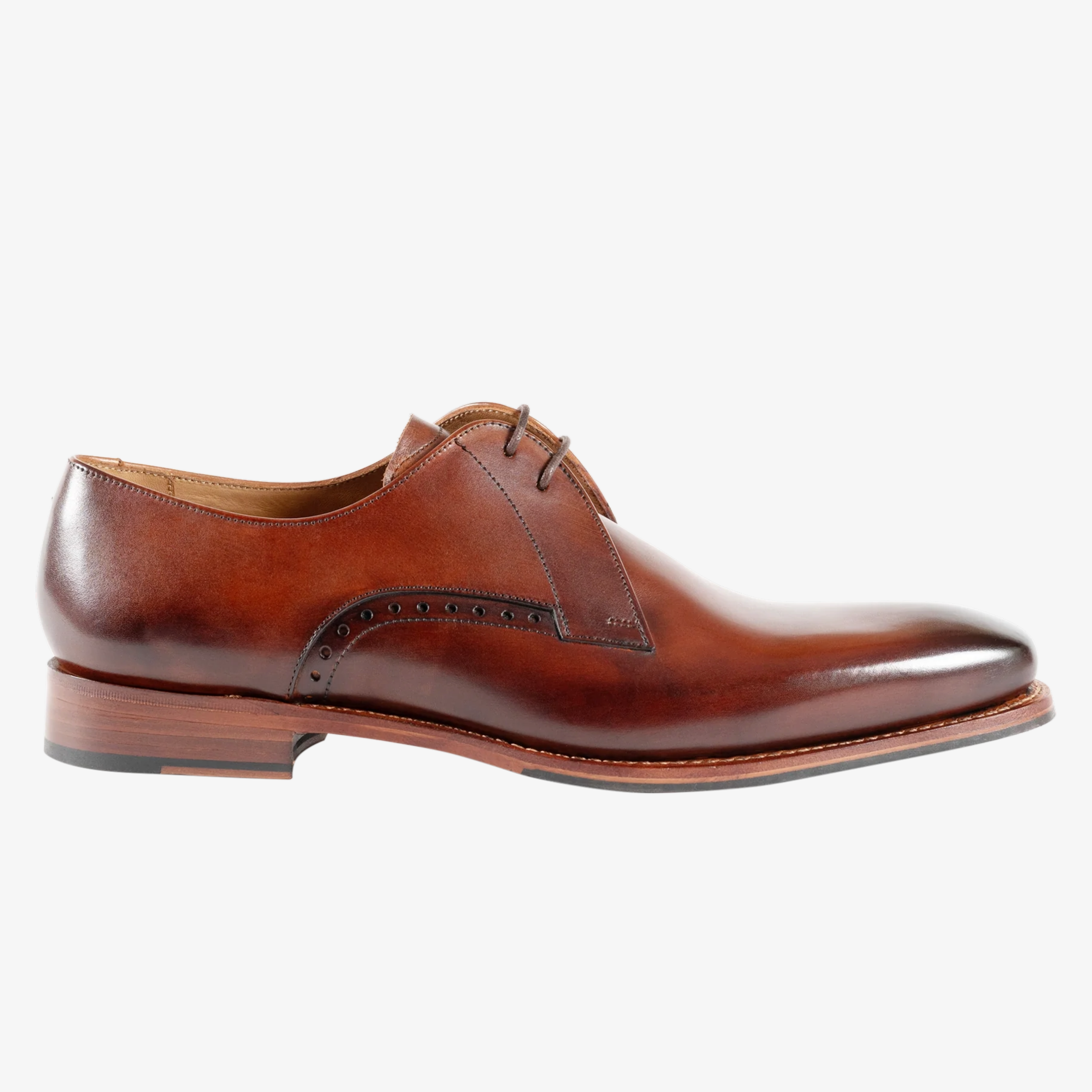 Barker Oscar Derby Hand Painted Shoes - Brown
