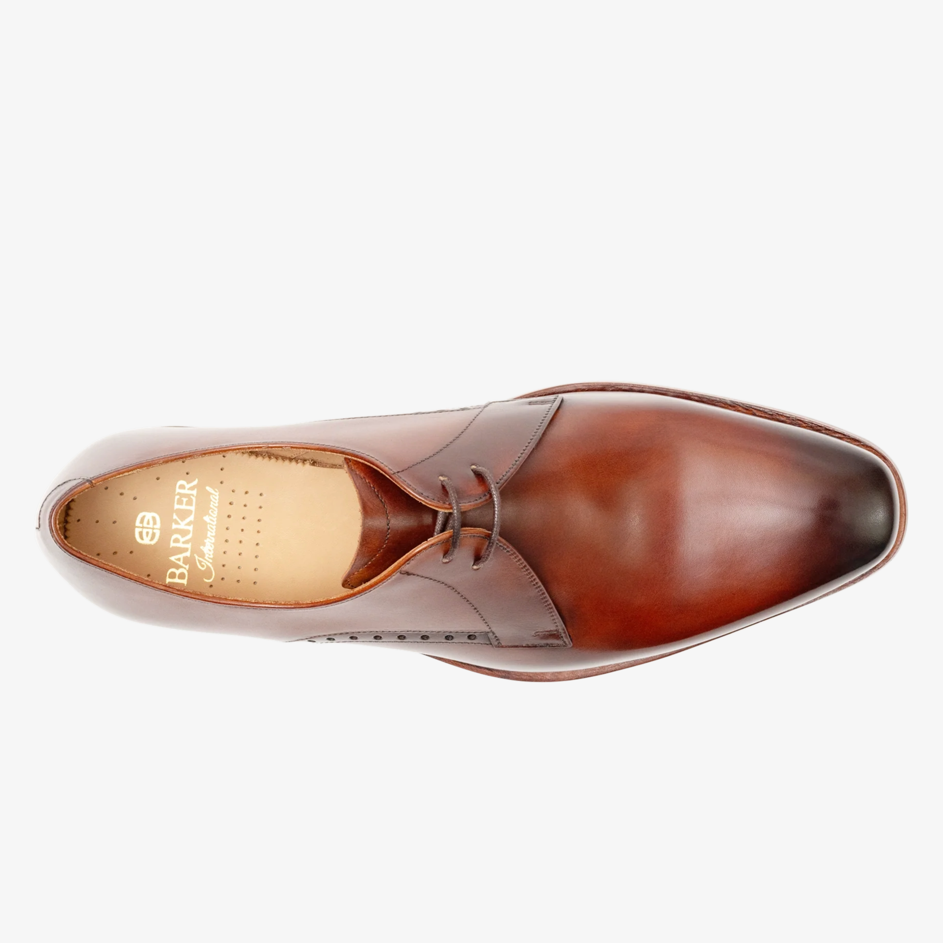 Barker Oscar Derby Hand Painted Shoes - Brown