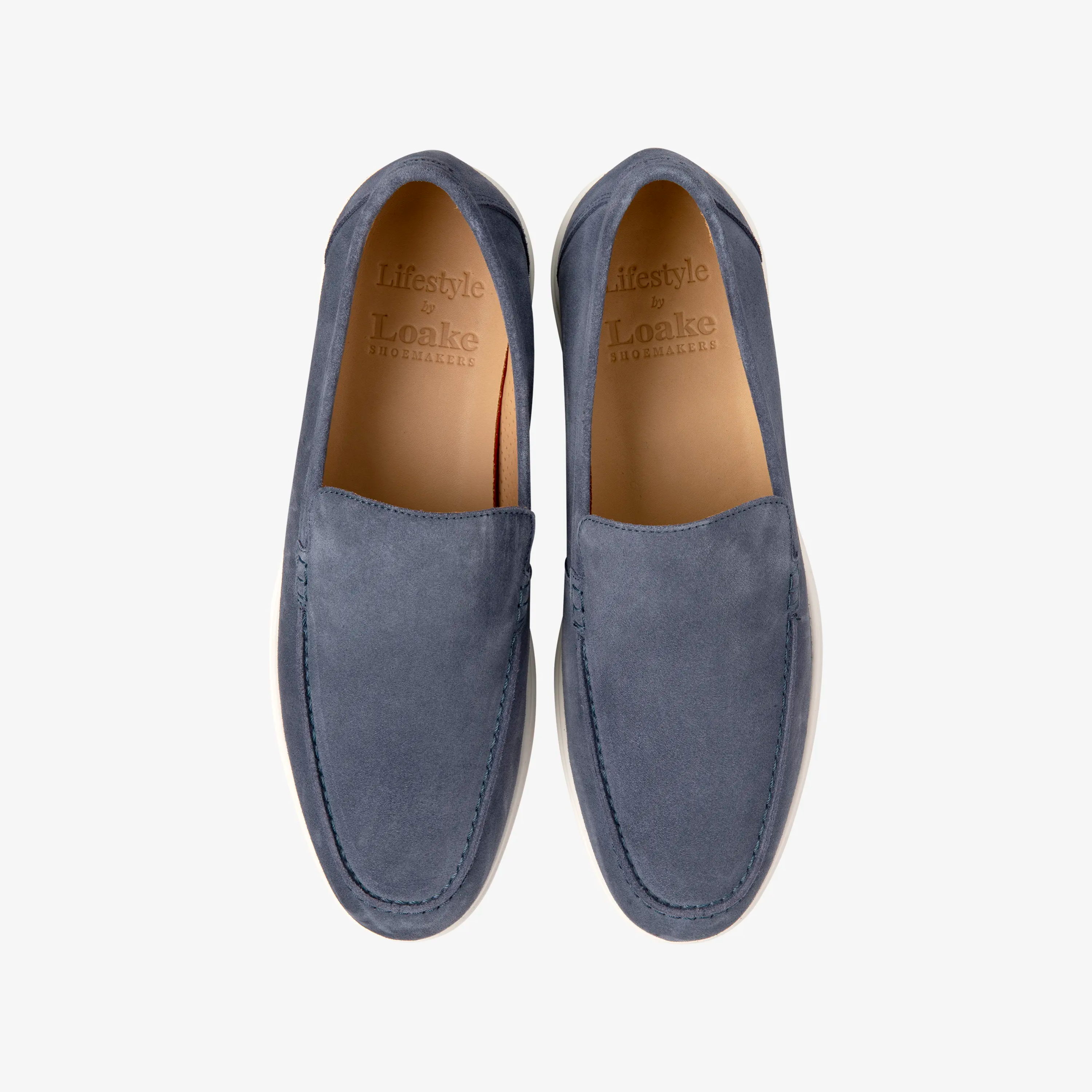Loake Tuscany Suede Loafer - Denim Blue