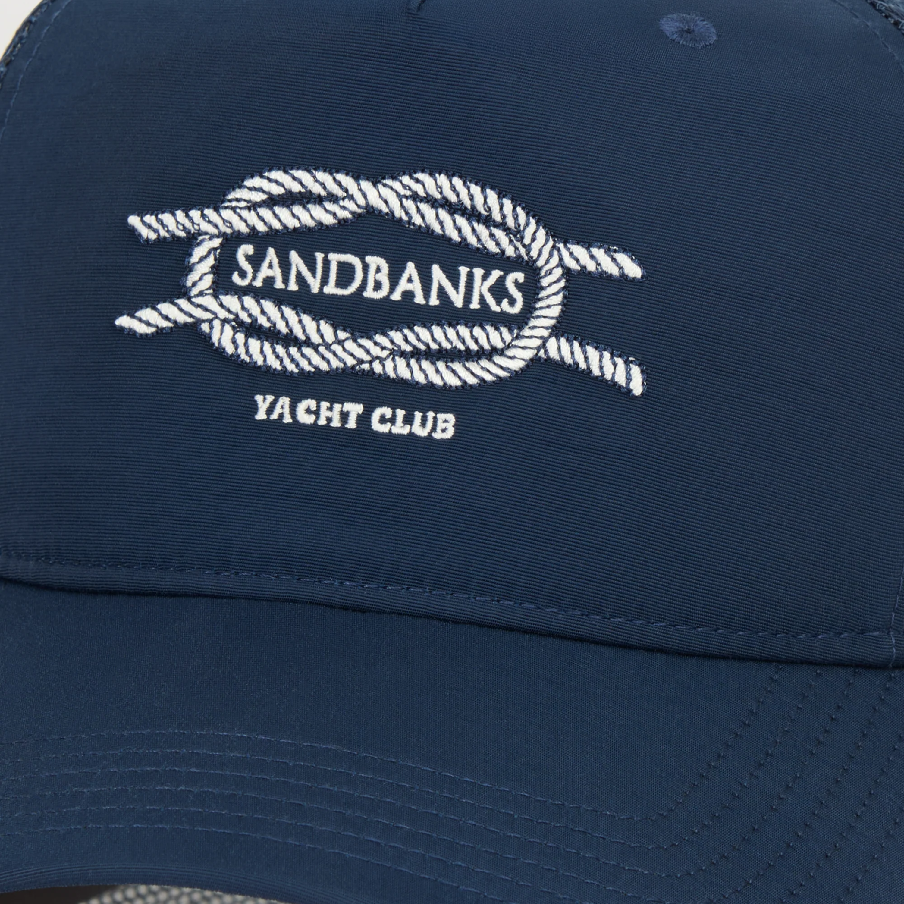 Sandbanks Yacht Club Mesh Back Nylon Cap - Navy