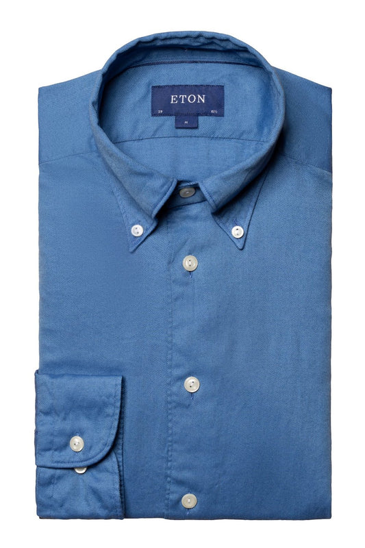 Eton Cotton-Tencel Casual Shirt - Blue