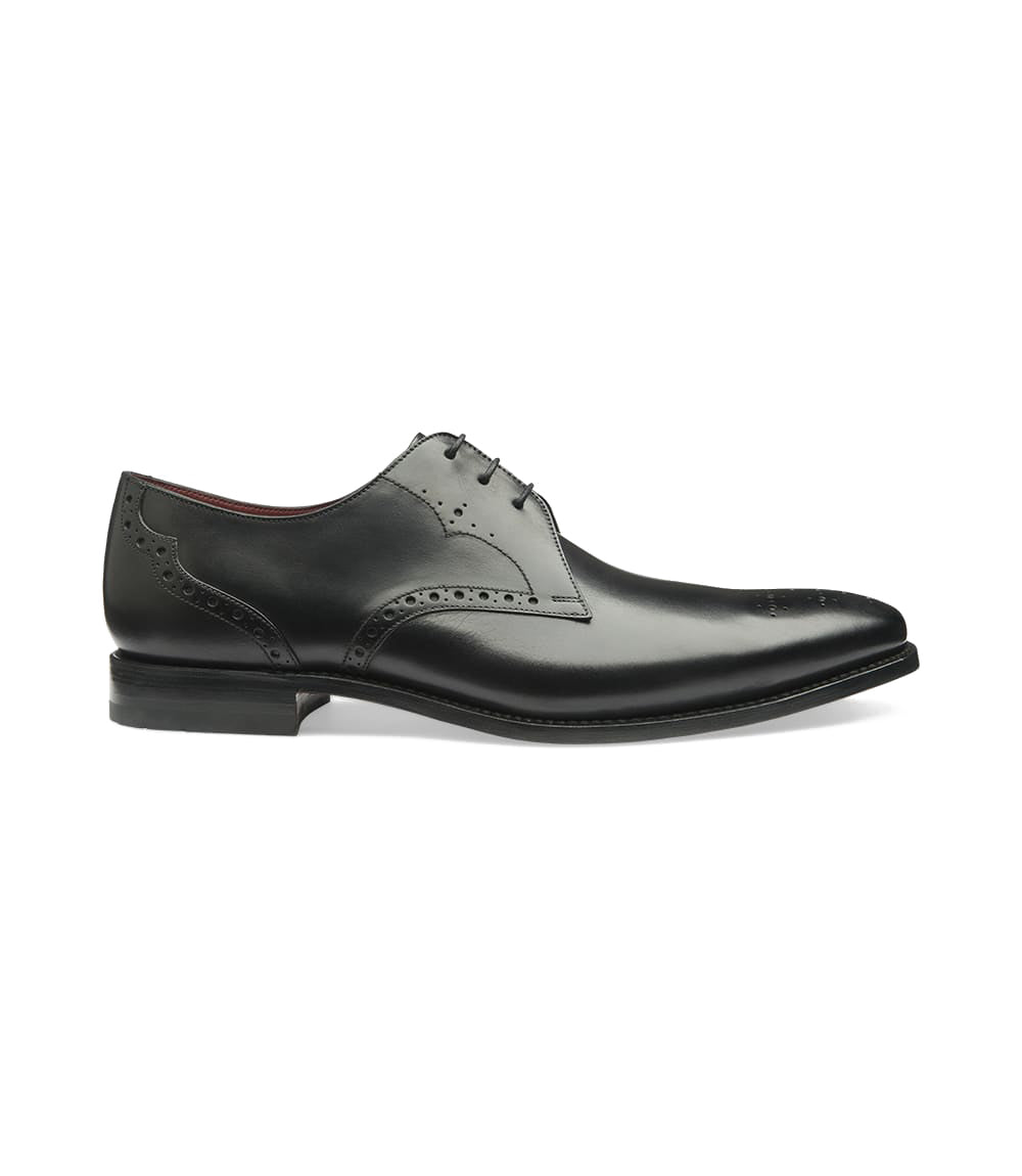 Loake Hannibal Shoes - Black Calf Punched