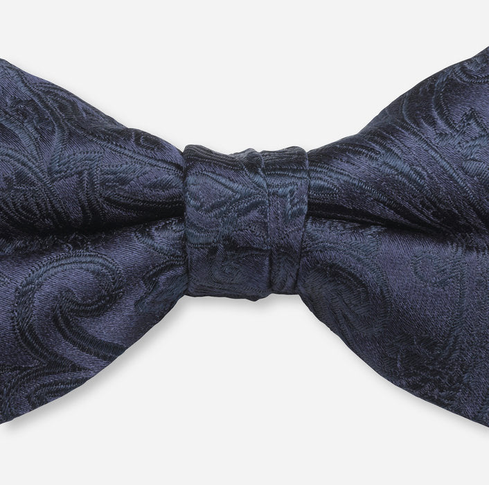 Olymp Silk Jacquard Bow Tie - Navy