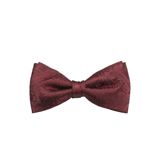 Olymp Silk Jacquard Bow Tie - Dark Red