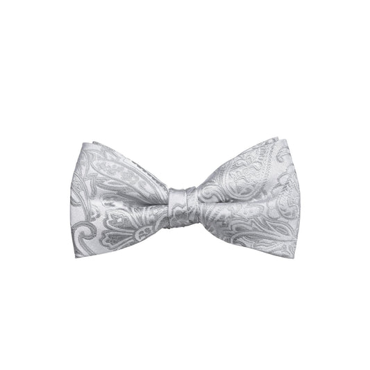 Olymp Silk Jacquard Bow Tie - Light Grey