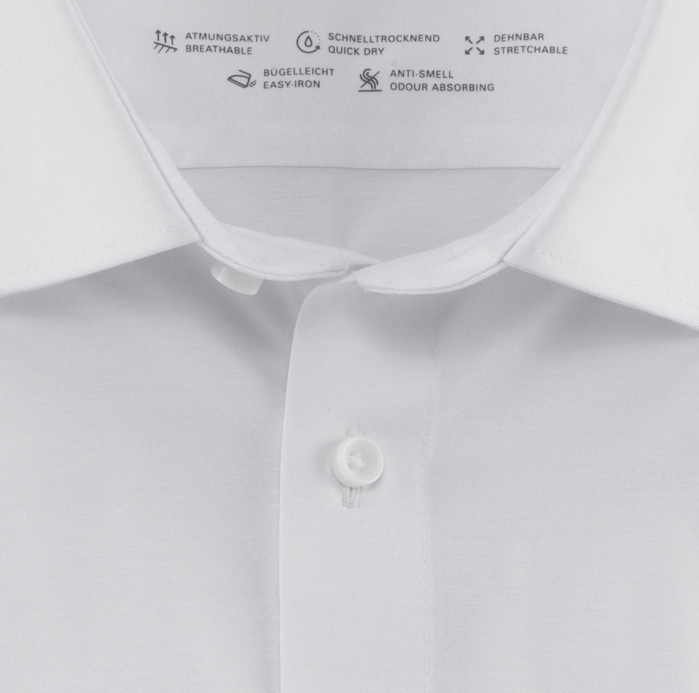 Olymp Luxor 24/7 Slim Fit Flex Jersey Shirt - White