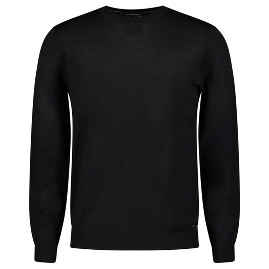 Roy Robson Merino Wool Crew Neck - Black