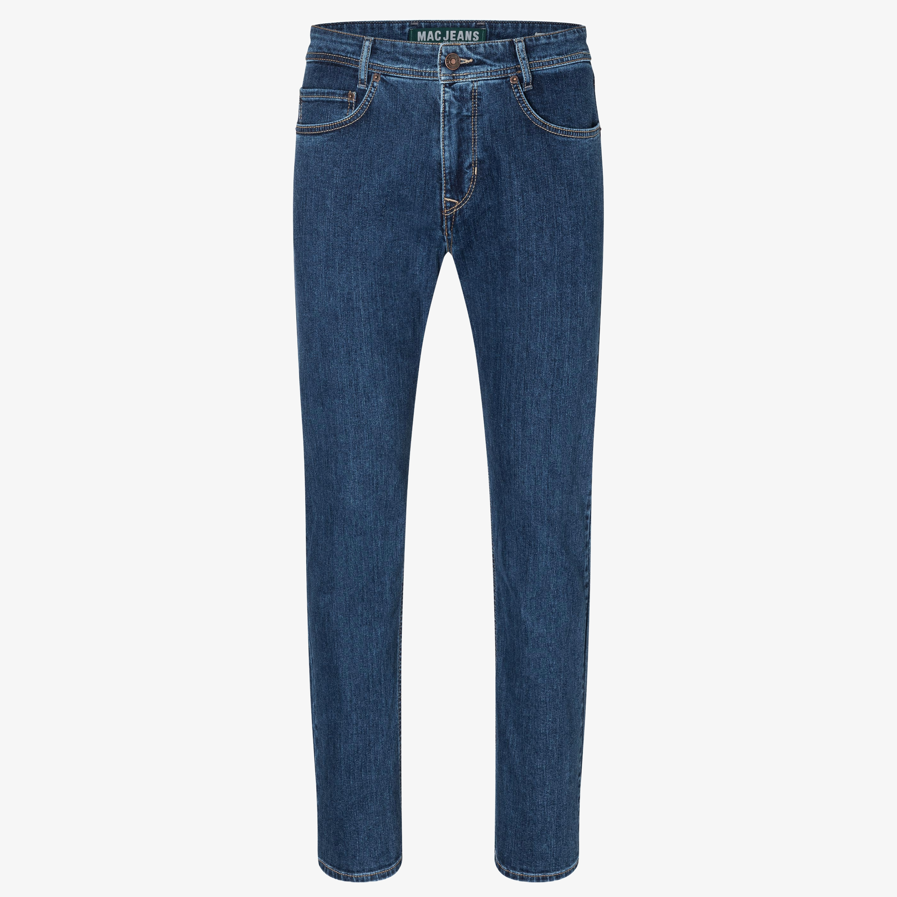 Mac Arne Straight Fit Denim Jeans - Light Blue