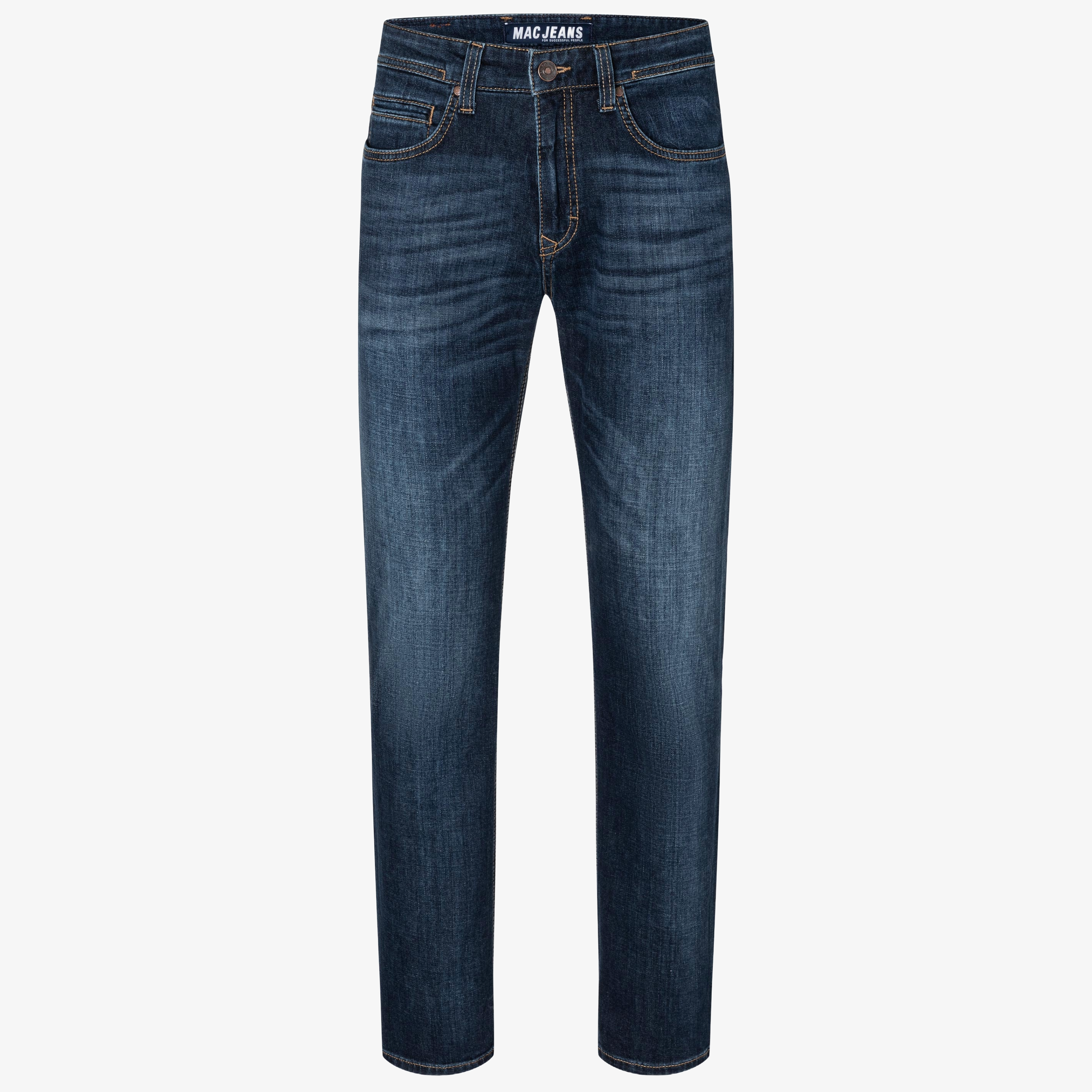 Mac Arne Straight Fit Denim Jeans - Dark Vintage Blue
