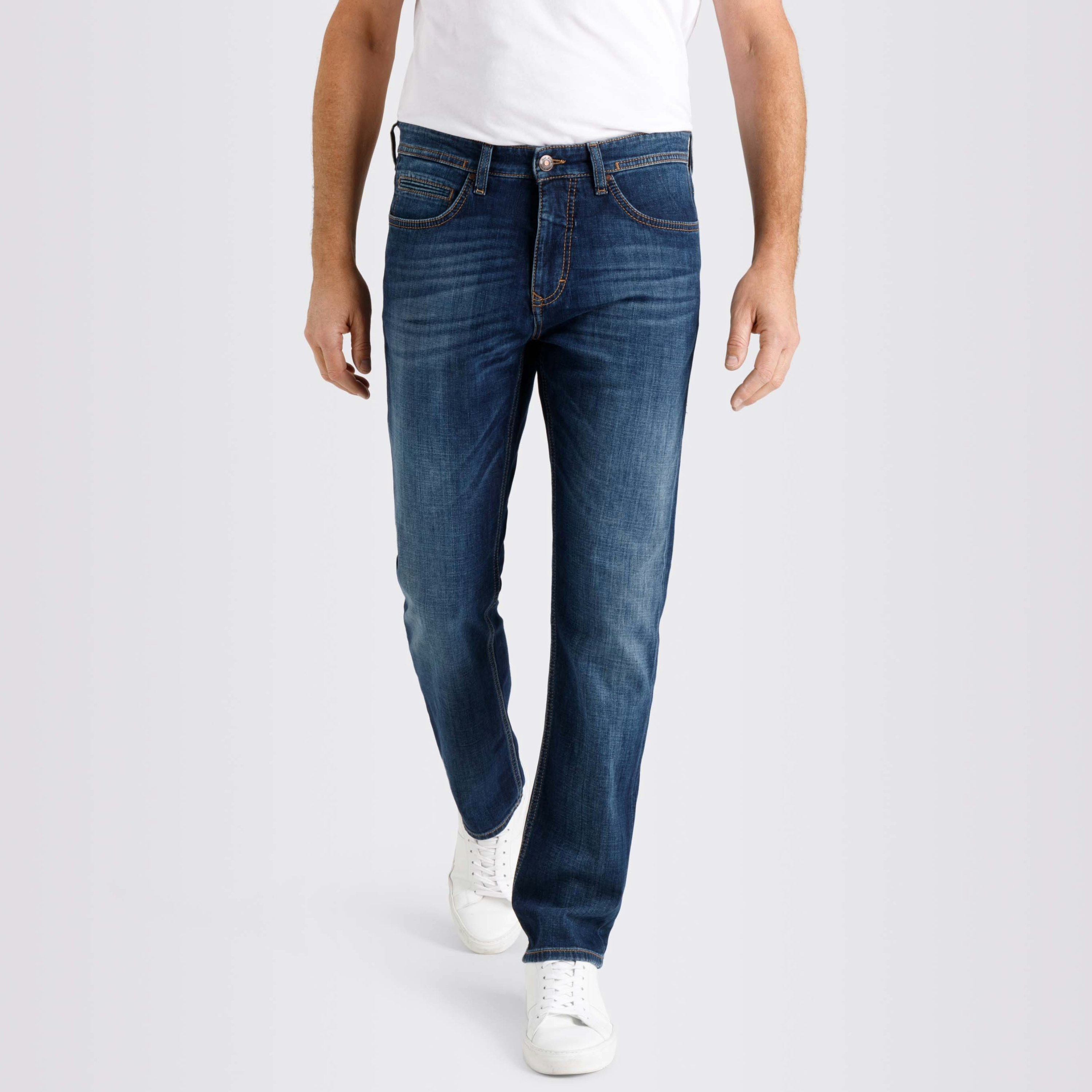 Mac Arne Straight Fit Denim Jeans - Dark Vintage Blue