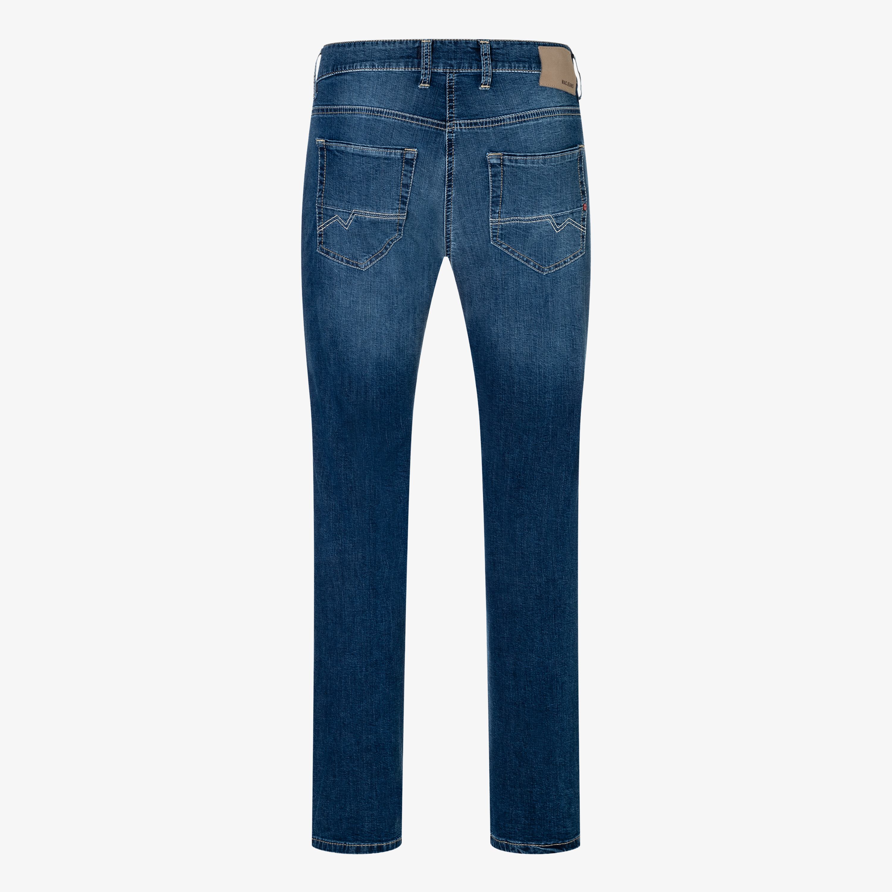 Mac Arne Pipe Light-Weight Denim Jeans - Mid Blue Authentic