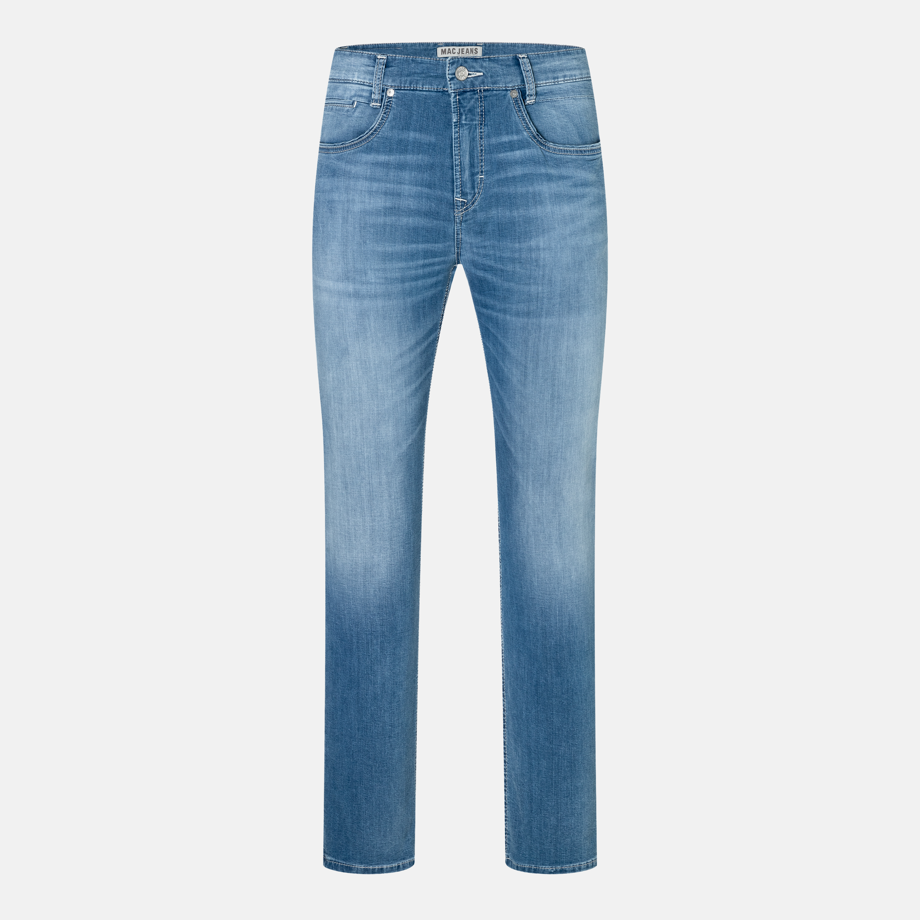 Mac Arne Pipe Light Weight Denim Jeans - Light Blue Authentic