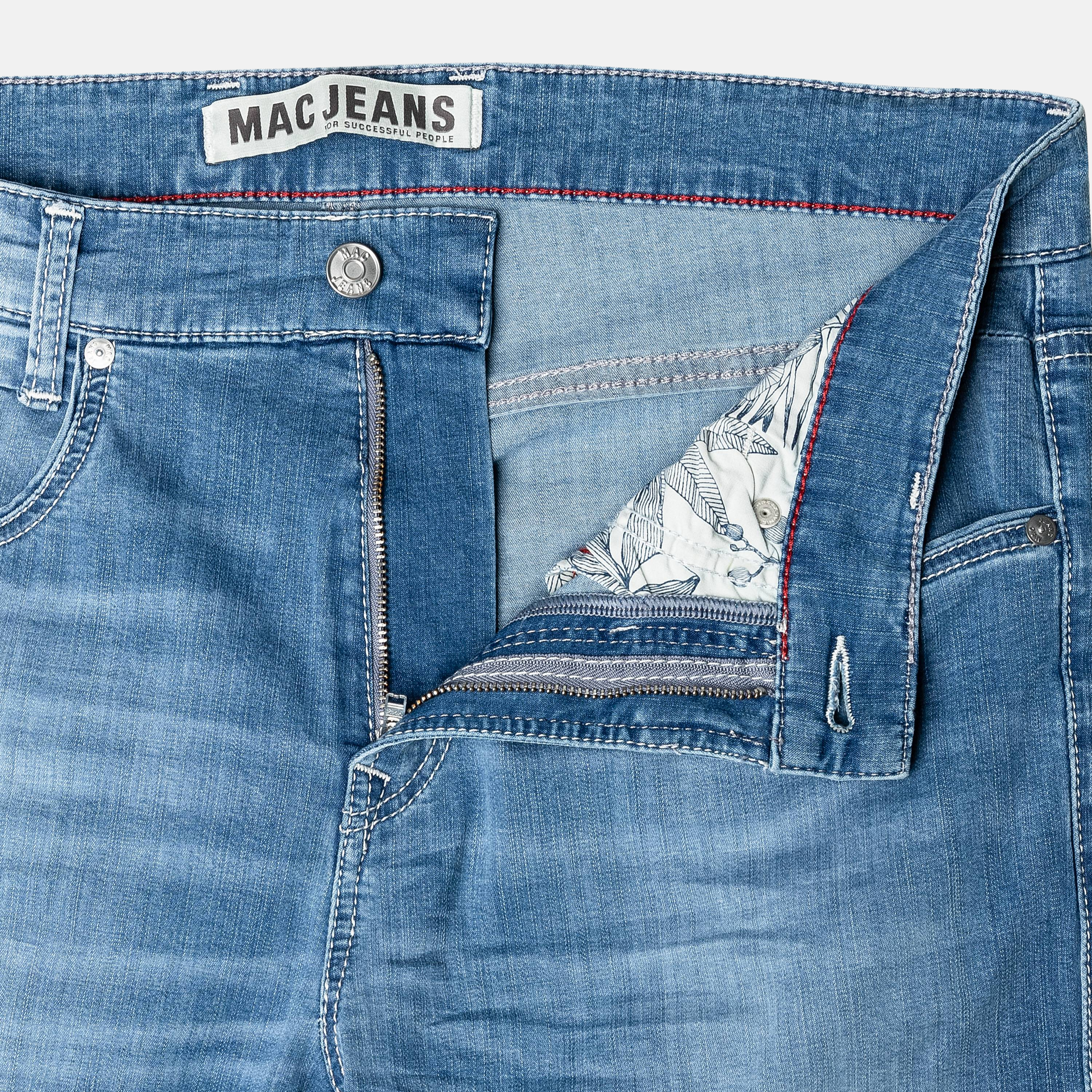 Mac Arne Pipe Light Weight Denim Jeans - Light Blue Authentic