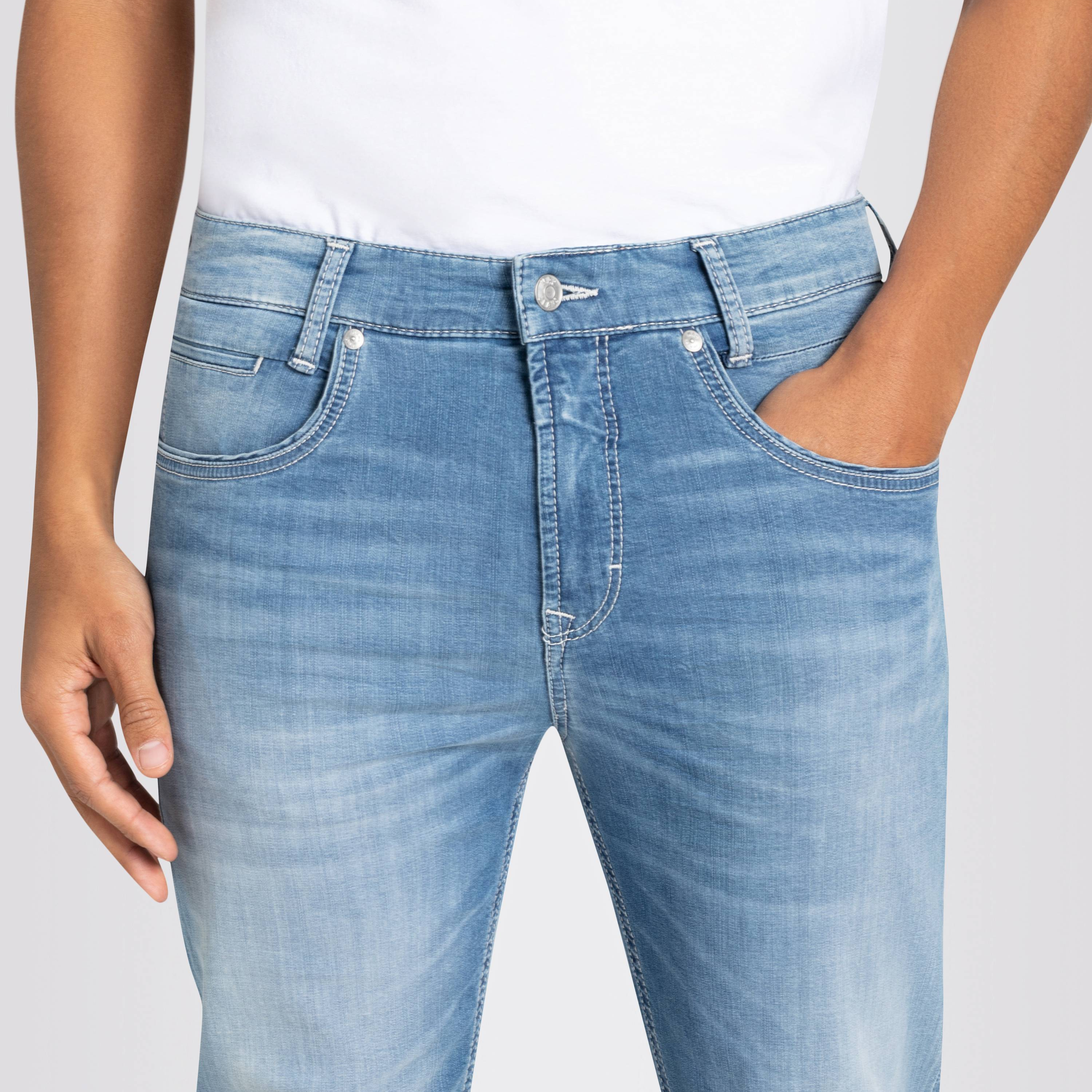 Mac Arne Pipe Light Weight Denim Jeans - Light Blue Authentic