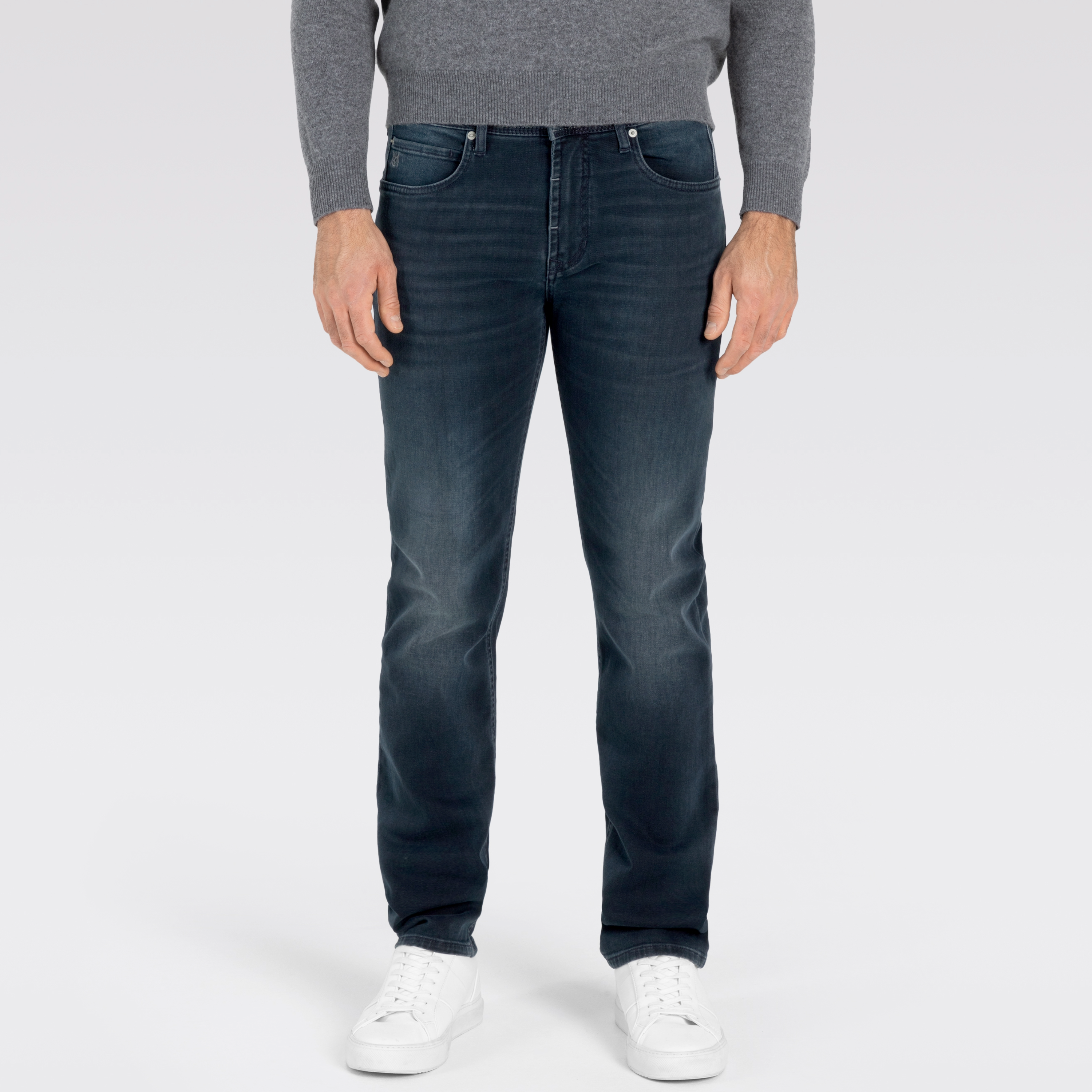 Mac Arne Straight Fit Denim Jeans - Deep Blue Authentic Used