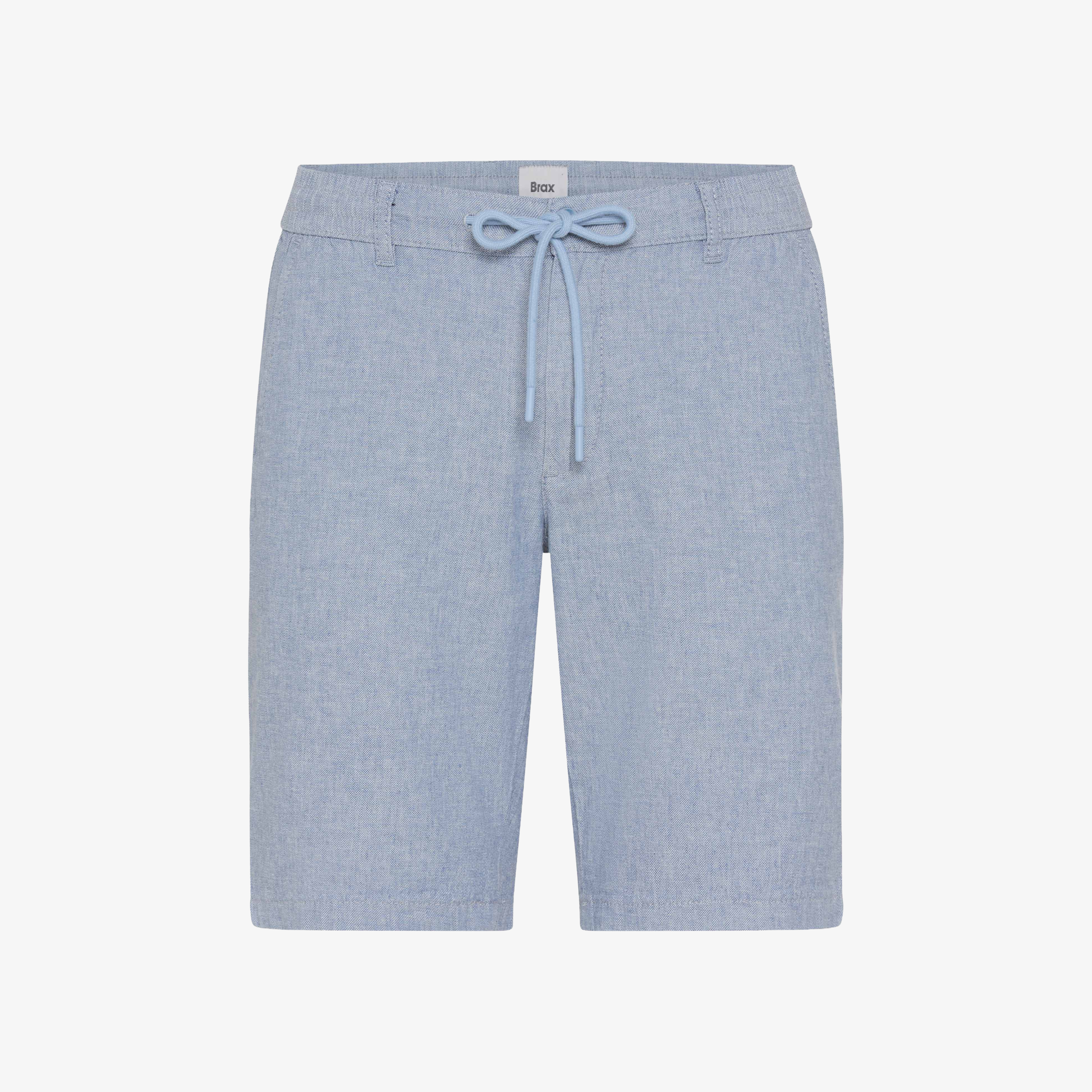 Brax Balu Cotton-Linen Shorts - Blue