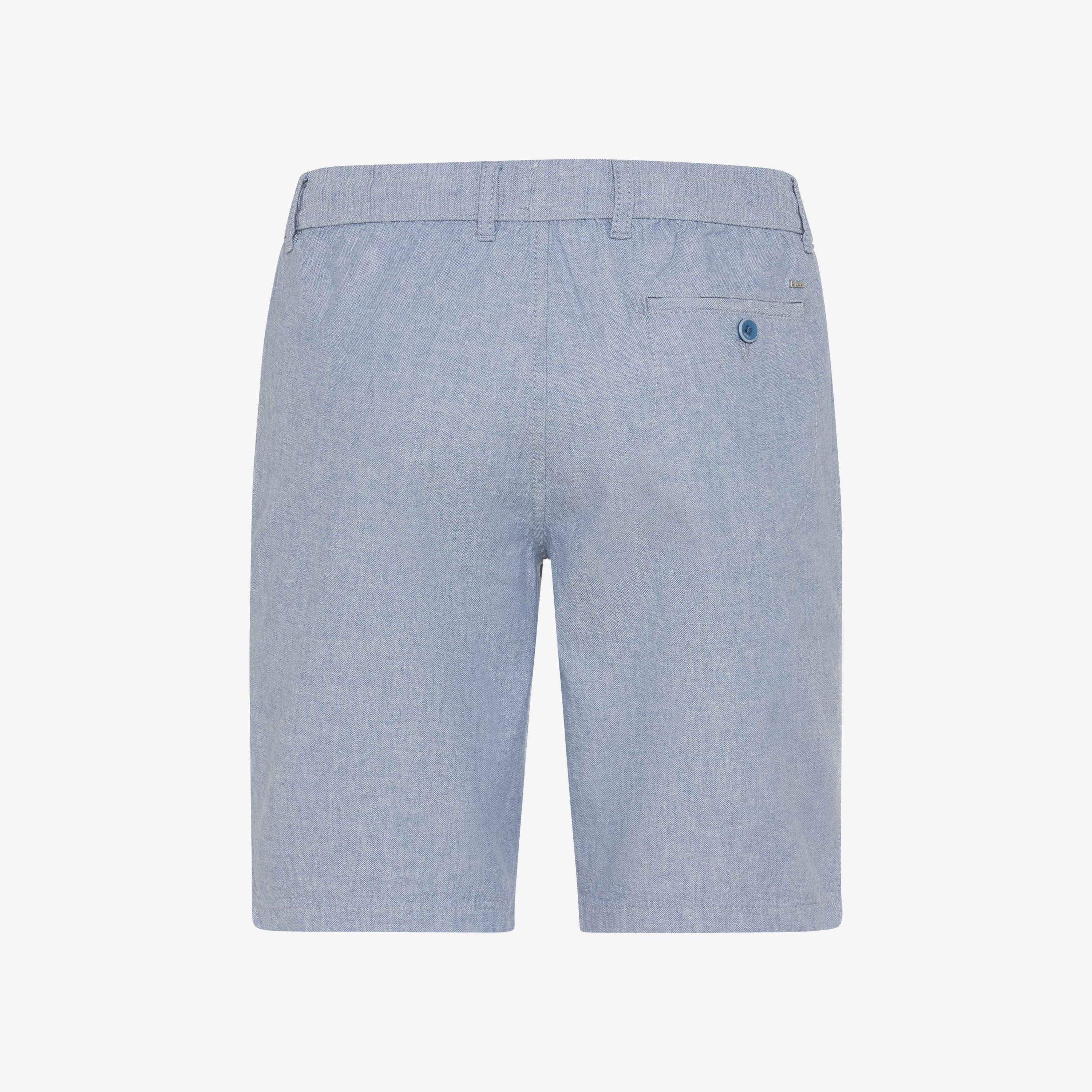 Brax Balu Cotton-Linen Shorts - Blue