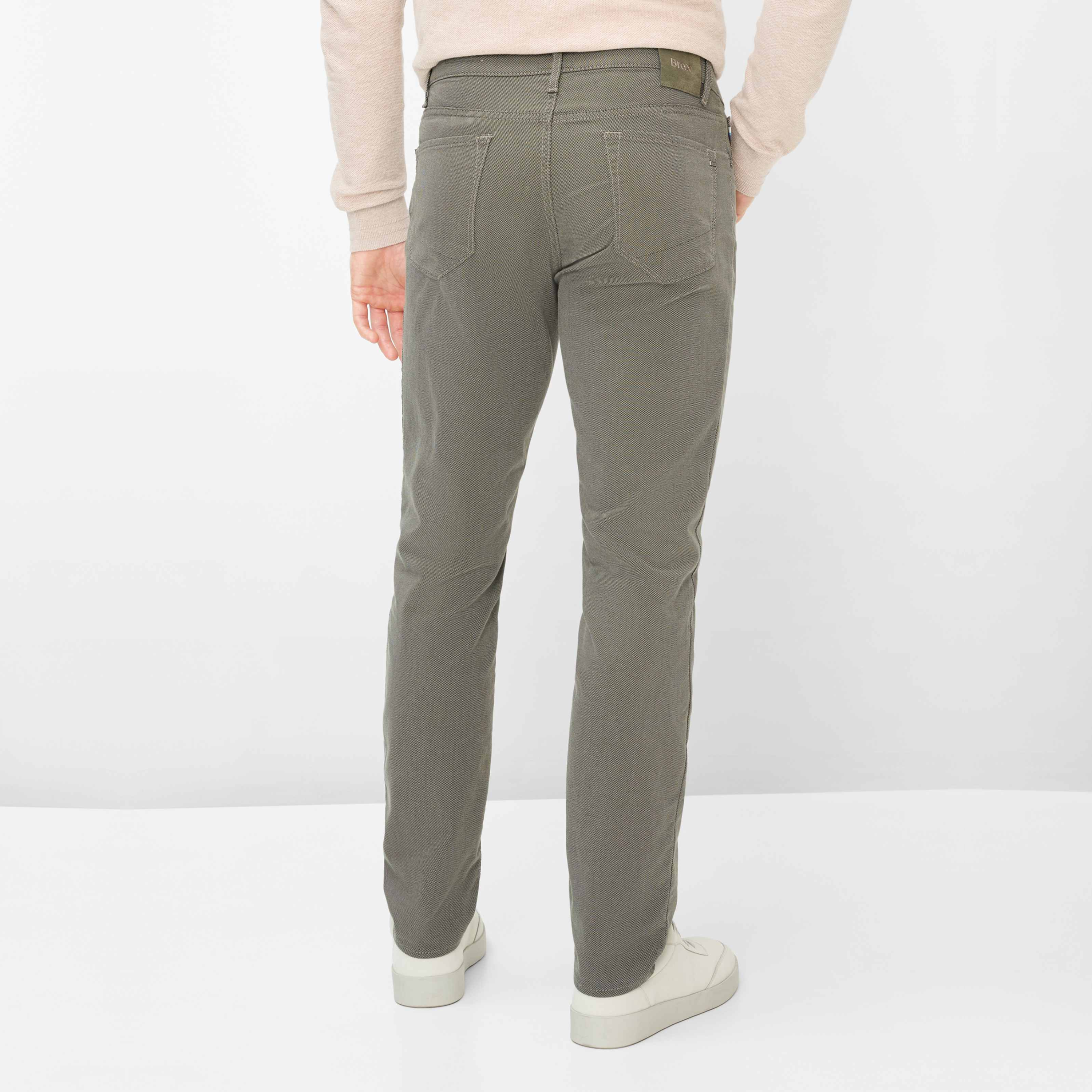 Brax Chuck Hi-Flex Straight Fit Trousers - Olive