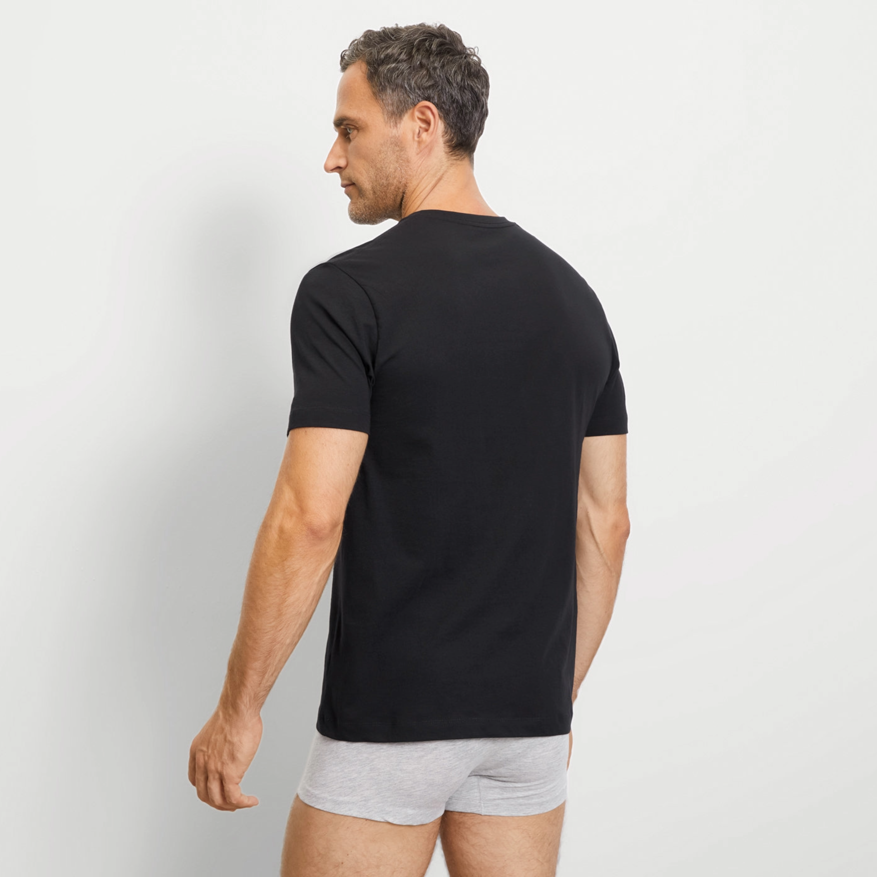 Olymp 2 Pack V Neck Undershirt - Black