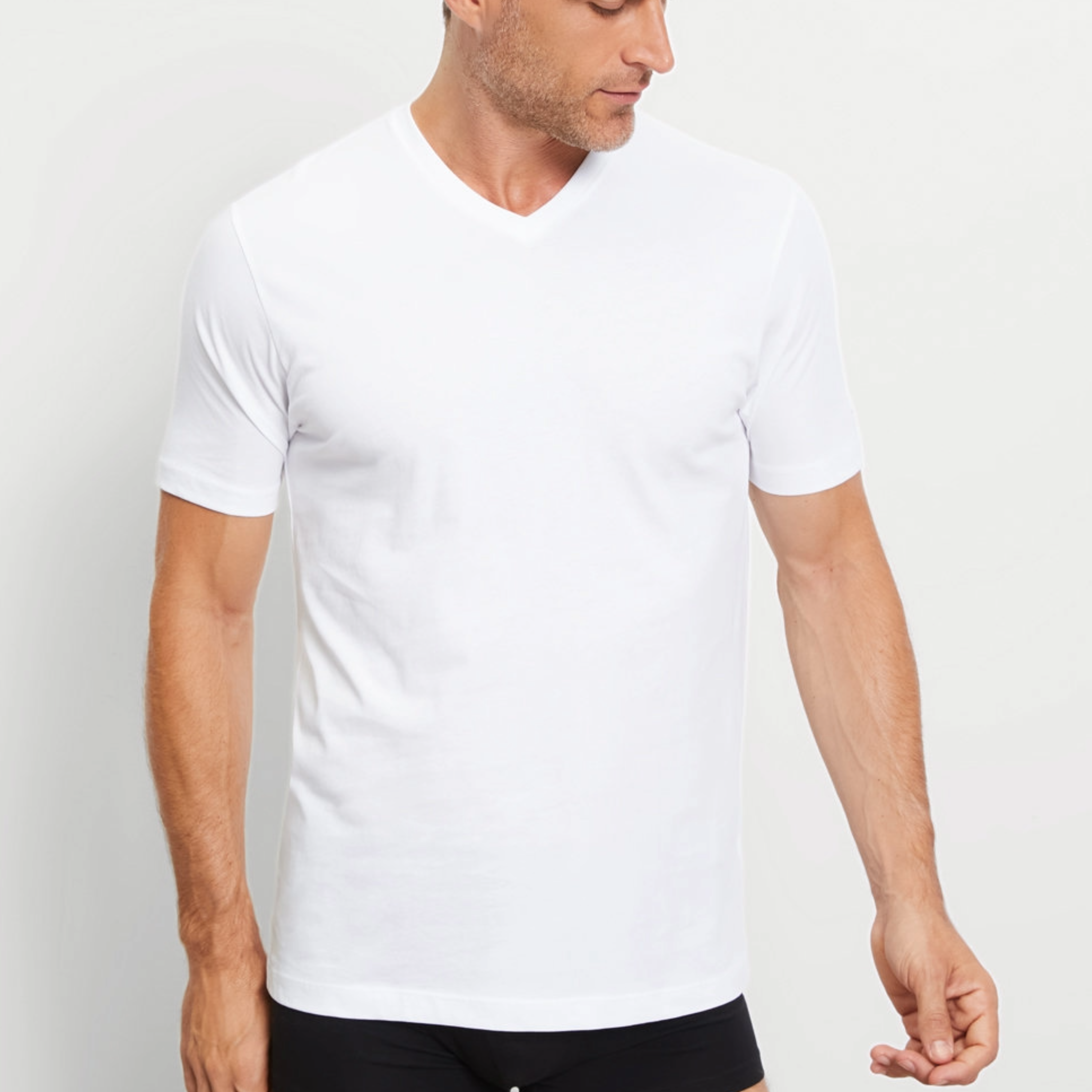 Olymp 2 Pack V Neck Undershirt - White