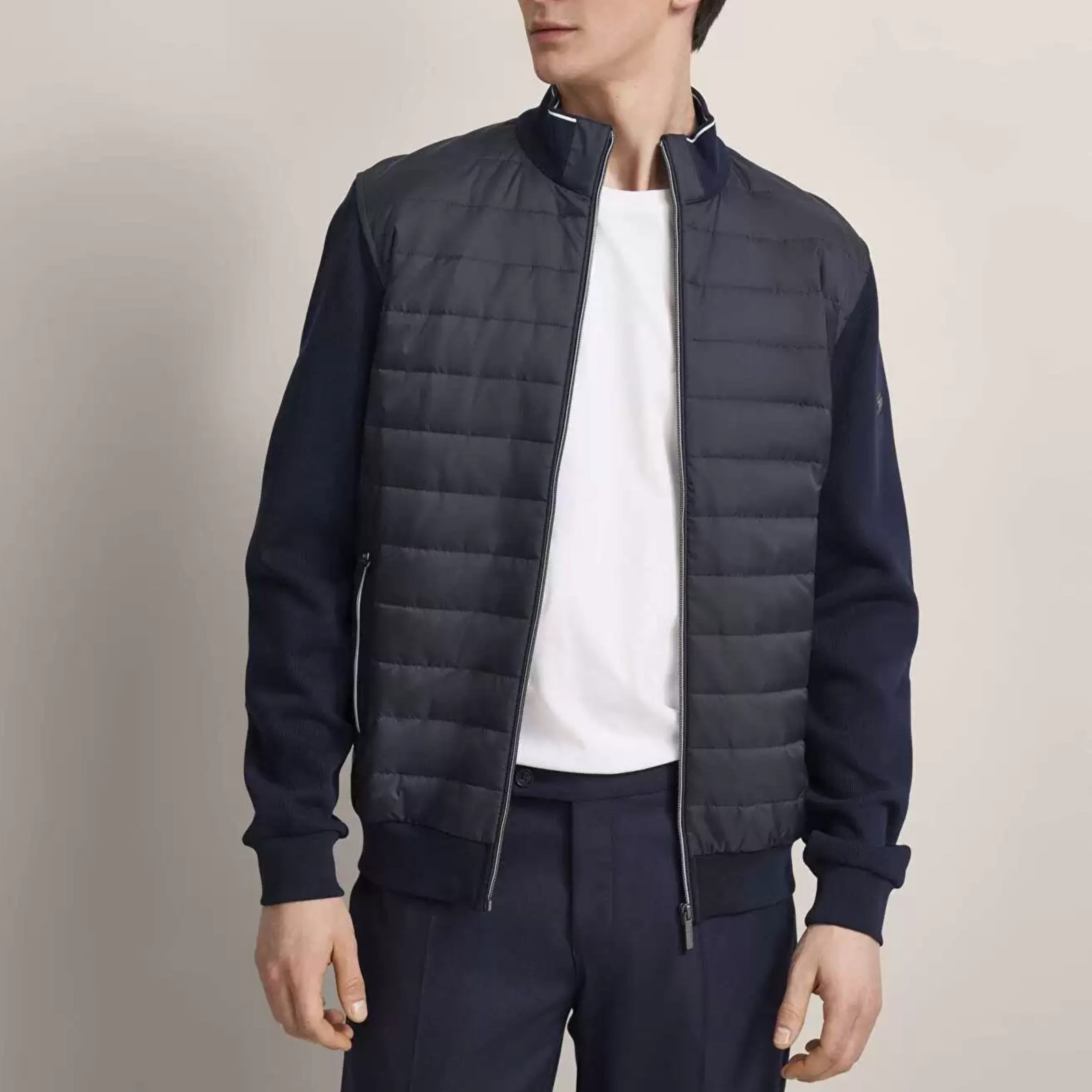 Bugatti Hybrid Zip Jacket - Navy