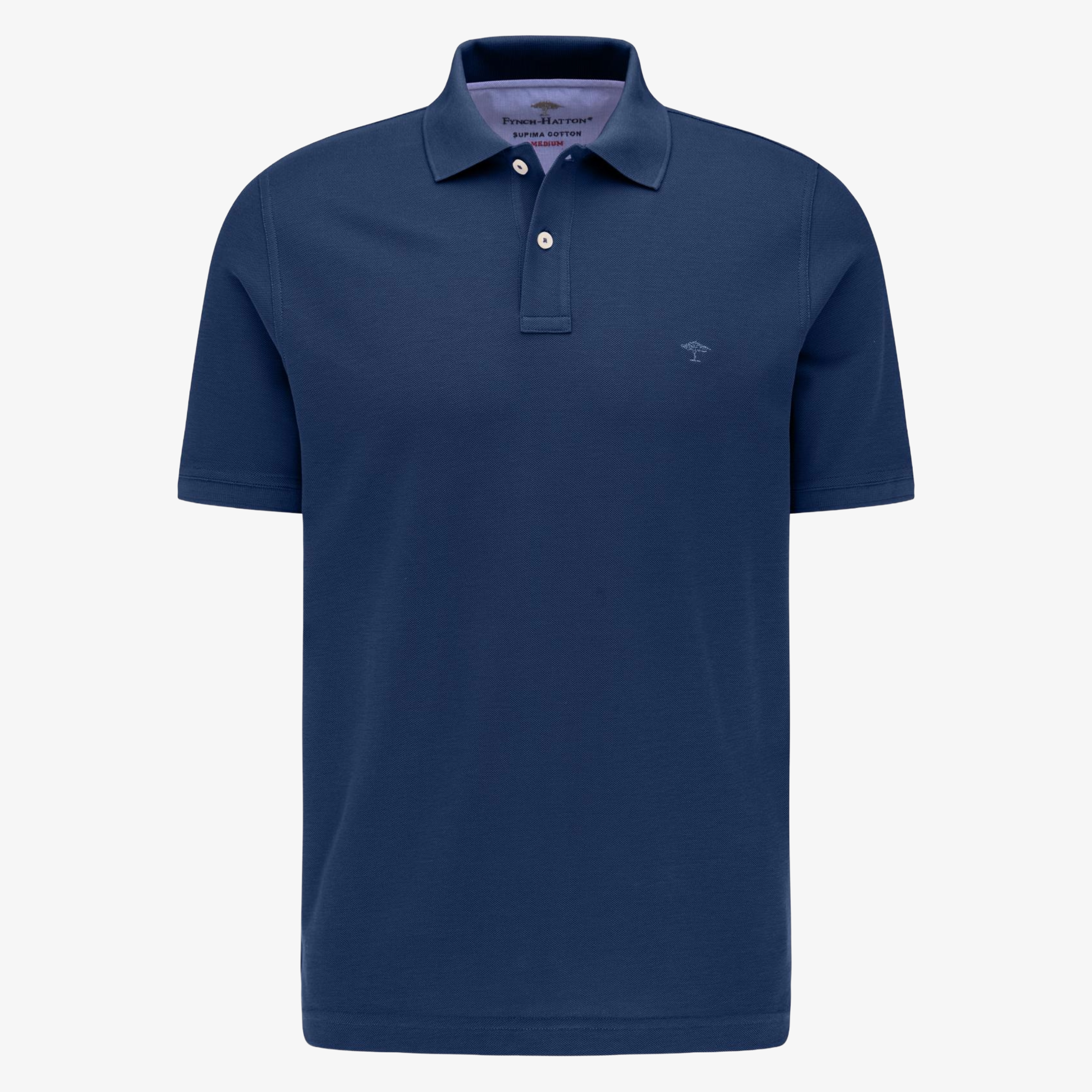 Fynch-Hatton Premium Cotton Polo Shirt - Midnight
