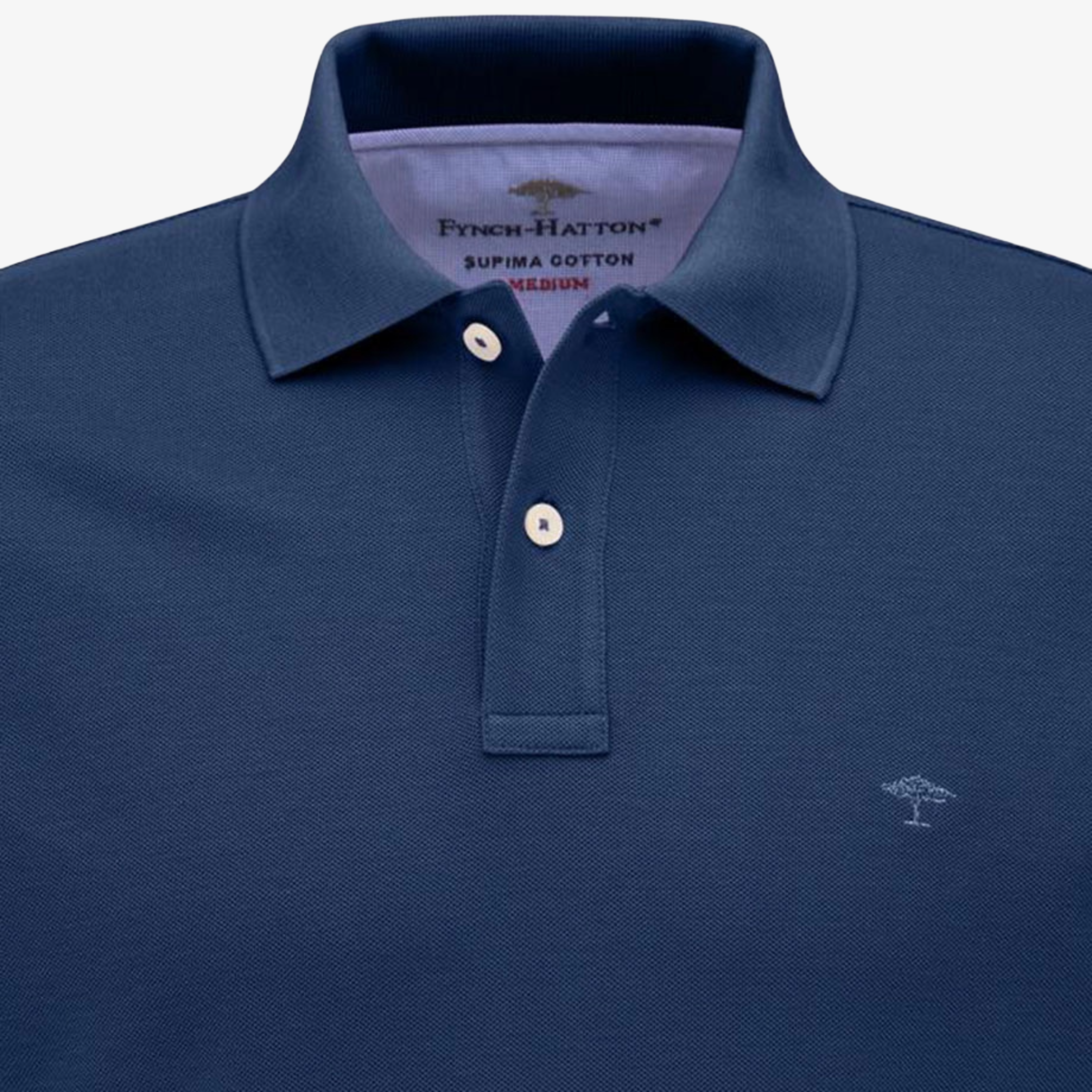 Fynch-Hatton Premium Cotton Polo Shirt - Midnight