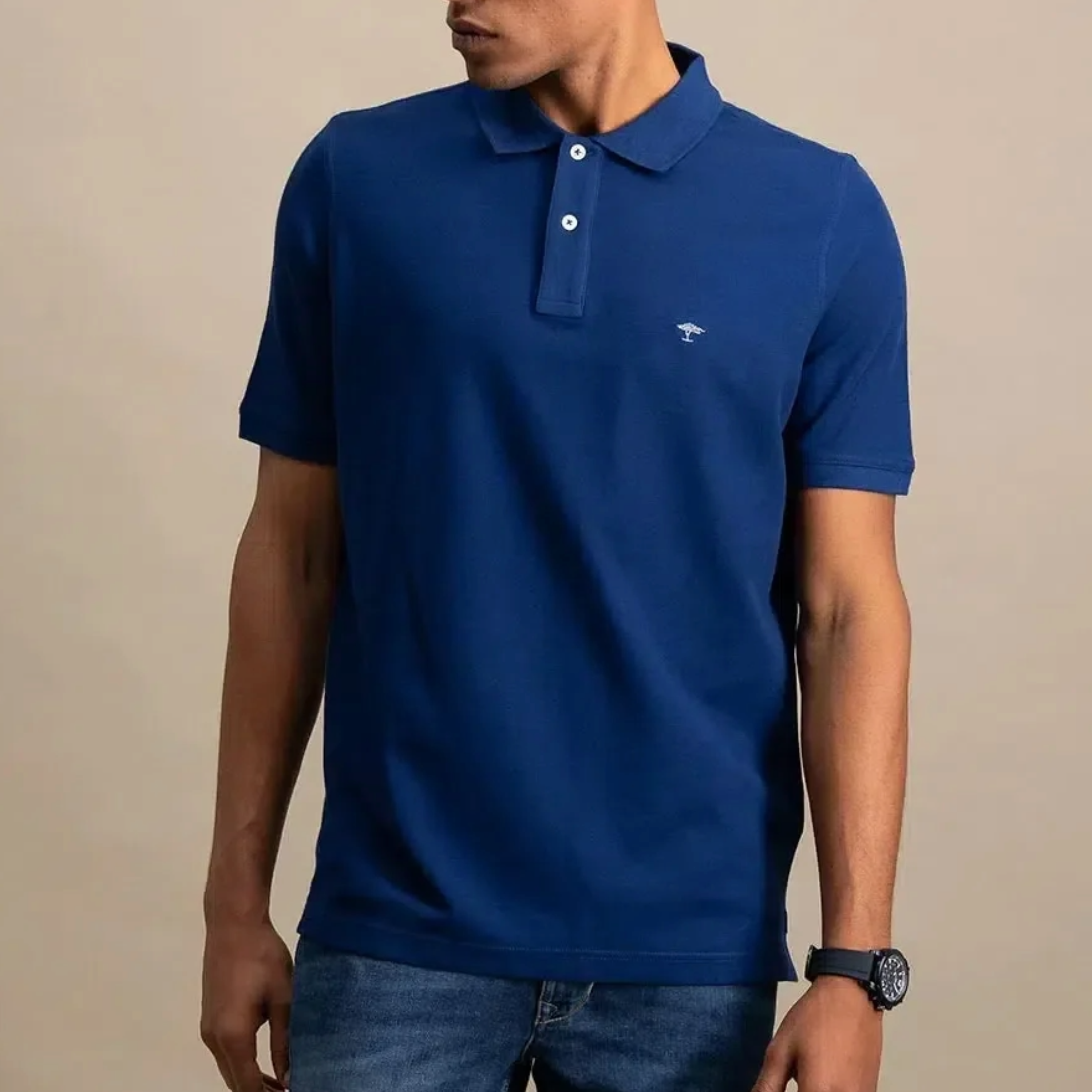 Fynch-Hatton Premium Cotton Polo Shirt - Midnight