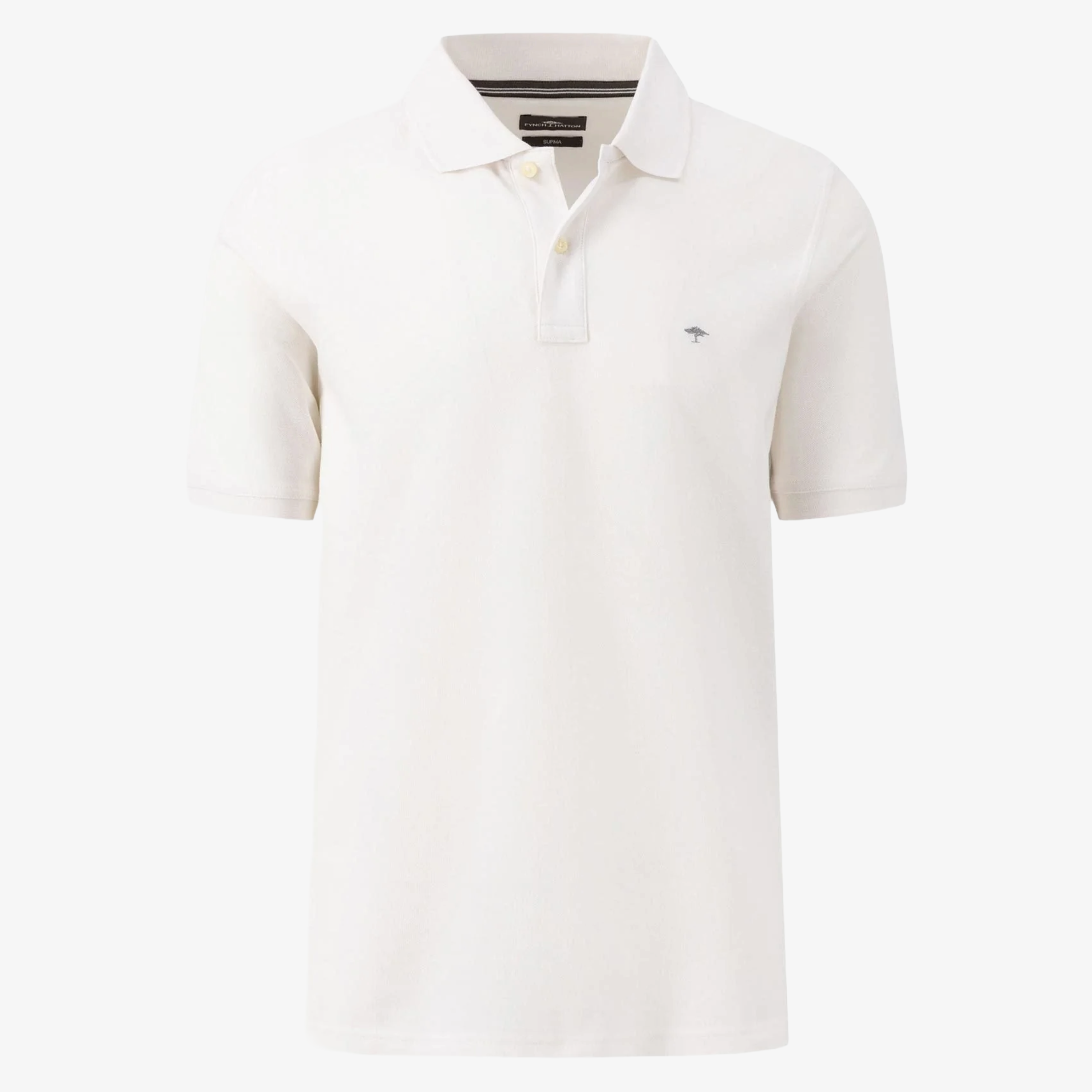 Fynch-Hatton Premium Cotton Polo Shirt - White