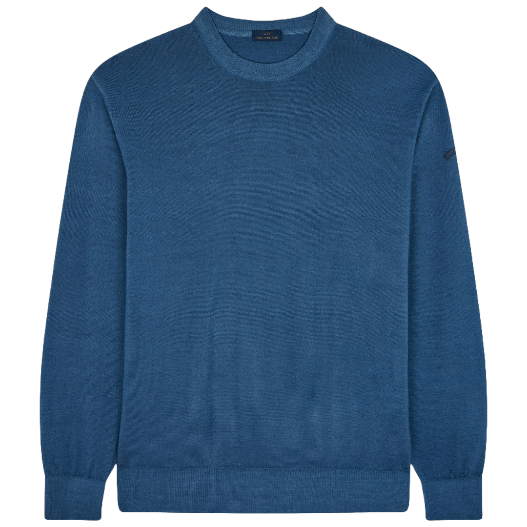 Paul & Shark Wool Crew Sweater - Blue