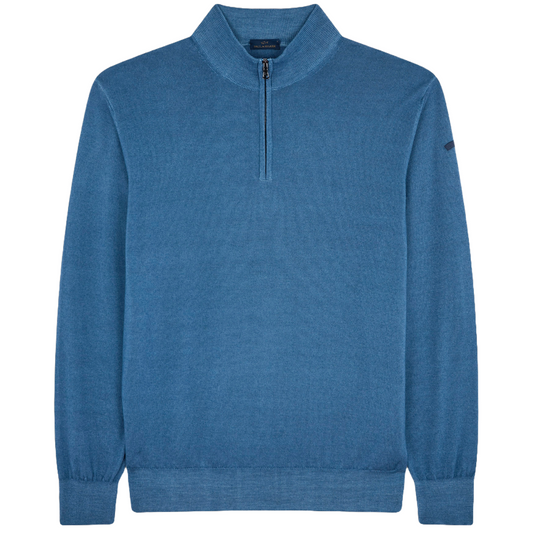 Paul & Shark Wool Half Zip Jumper - Blue