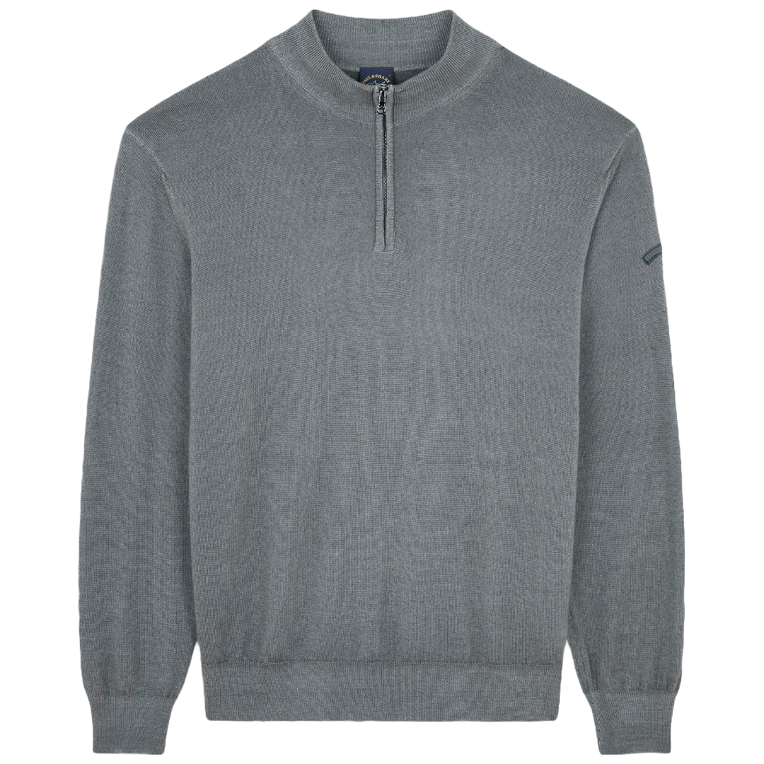 Paul & Shark Wool Half Zip Jumper - Army Green