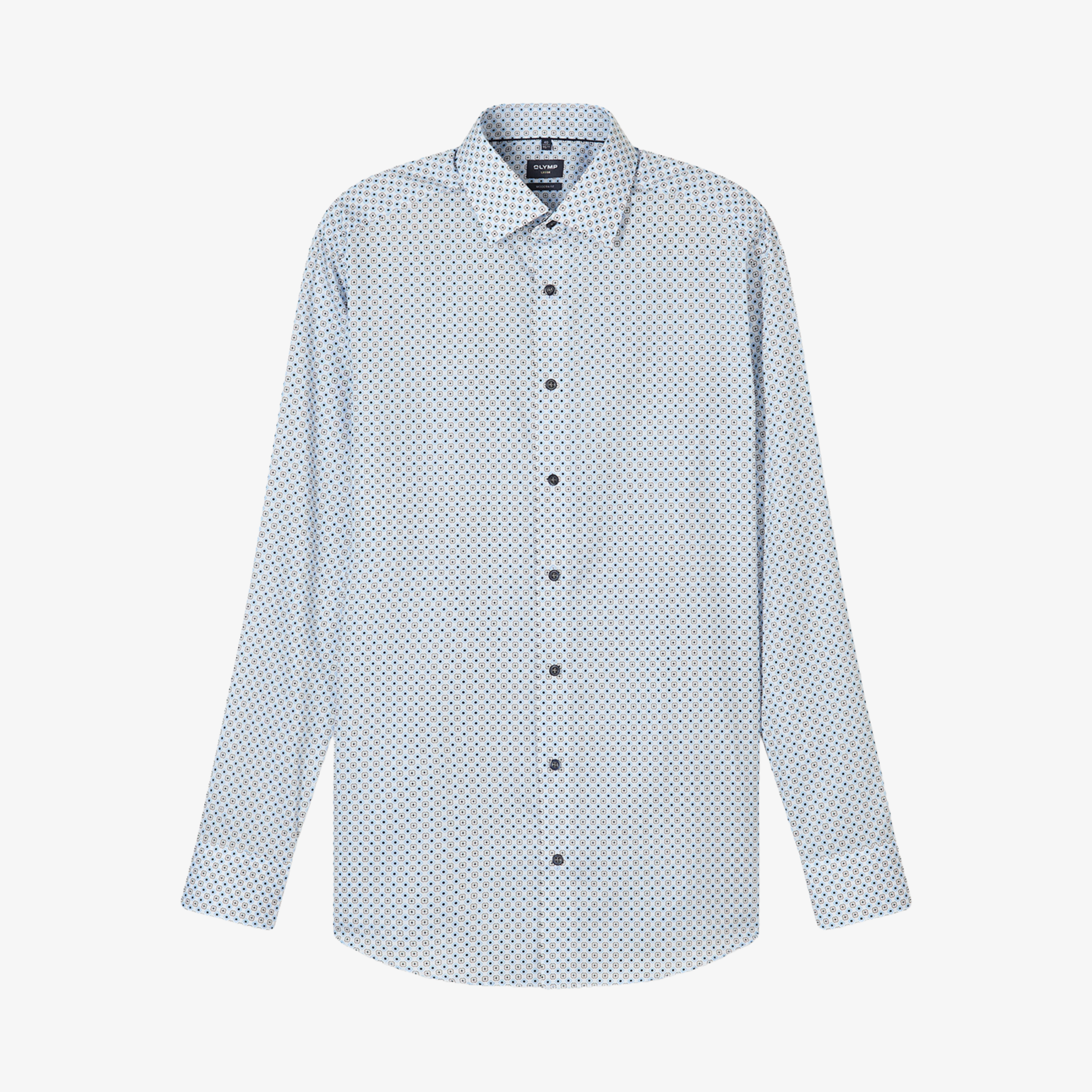 Olymp Luxor Modern Fit Printed Shirt - White